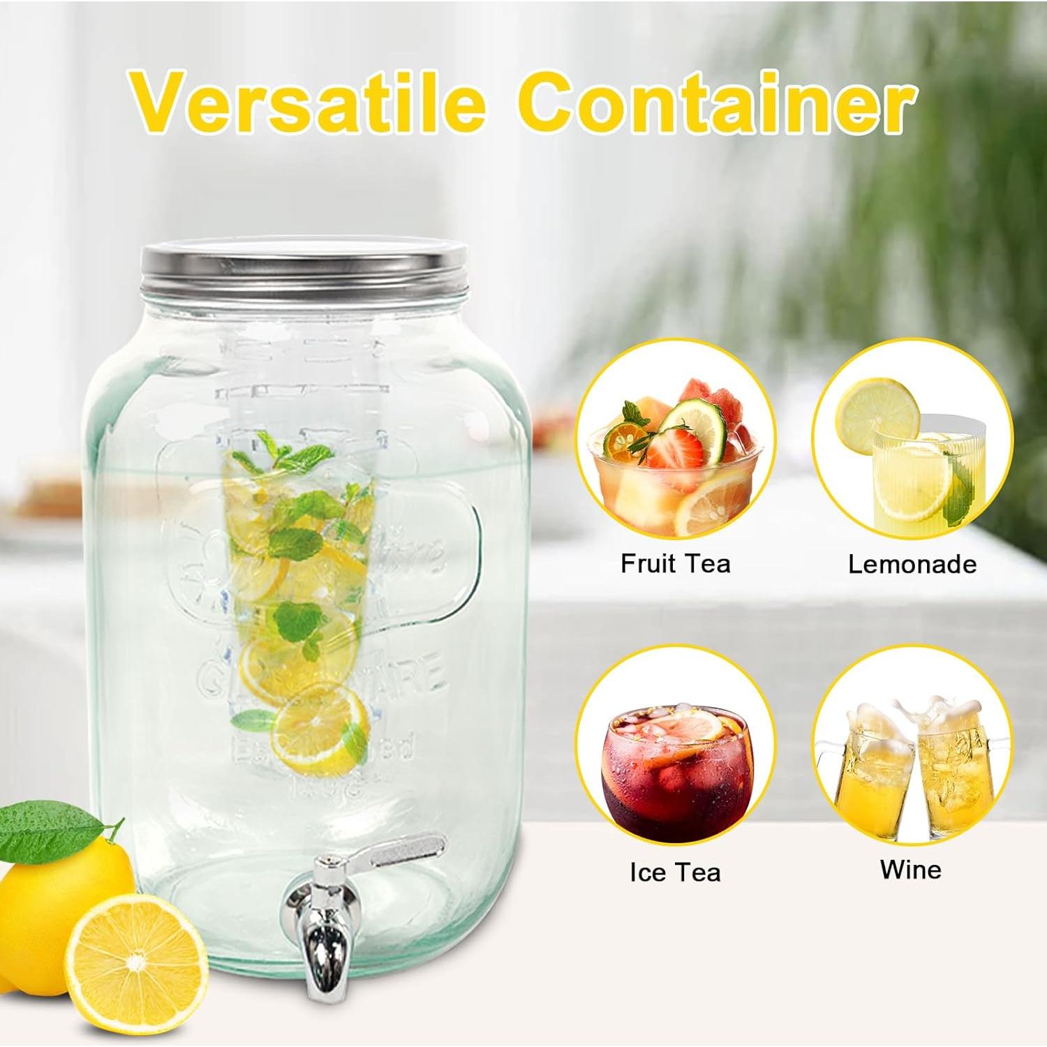 Dispensador de Bebidas de Vidrio G2 GO2GETHER Ovalado 7.57L 2 Pack