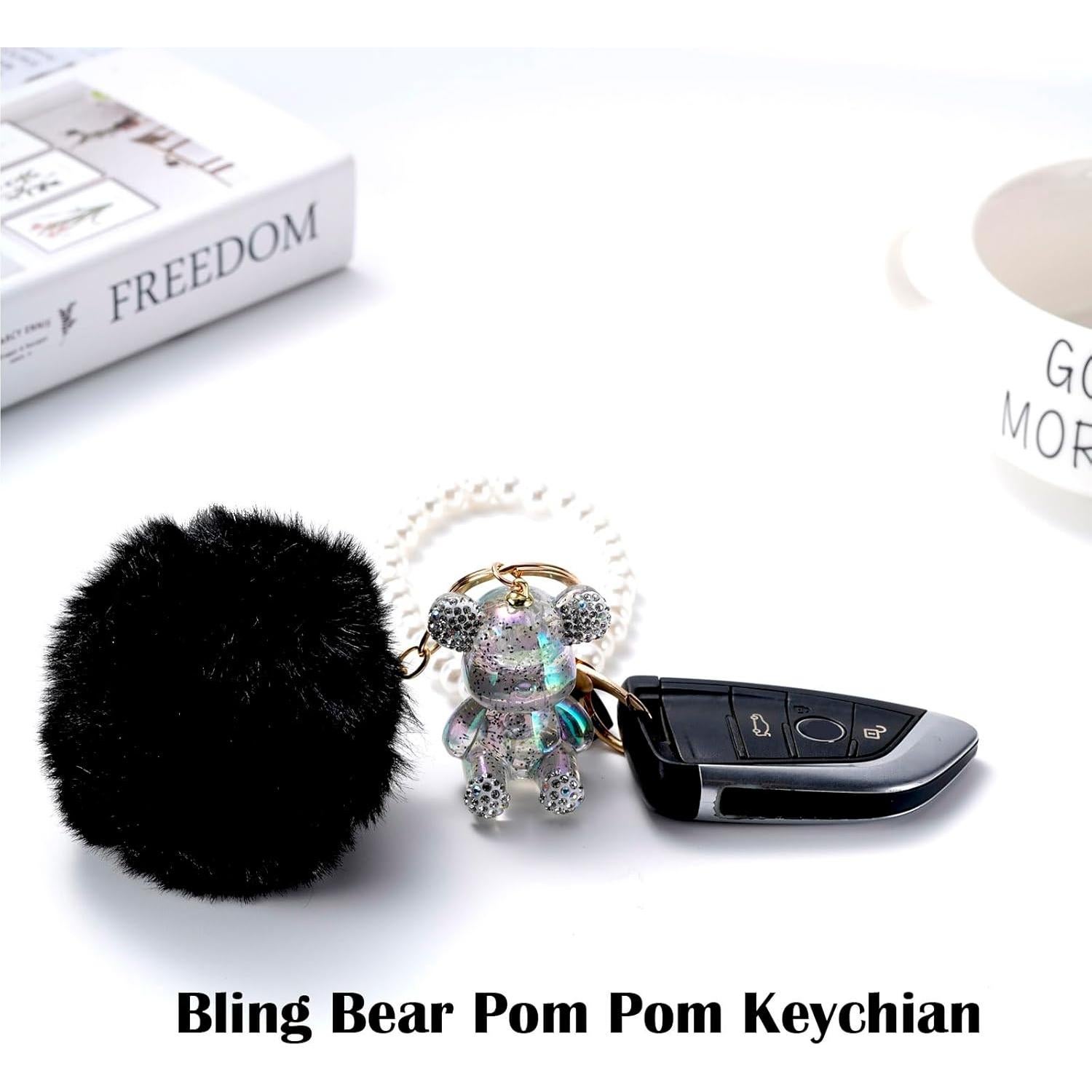 Llavero Kawaii de Oso de Peluche YOU WIZV para Mujeres 8.9 cm