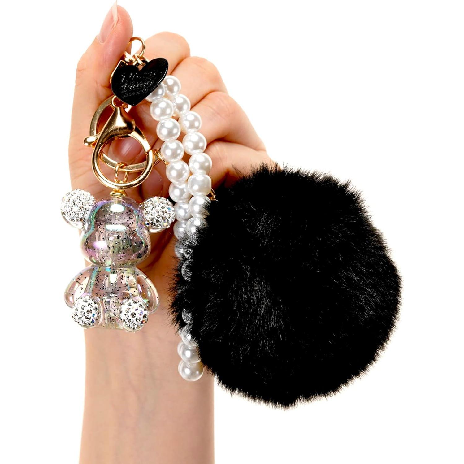 Llavero Kawaii de Oso de Peluche YOU WIZV para Mujeres 8.9 cm