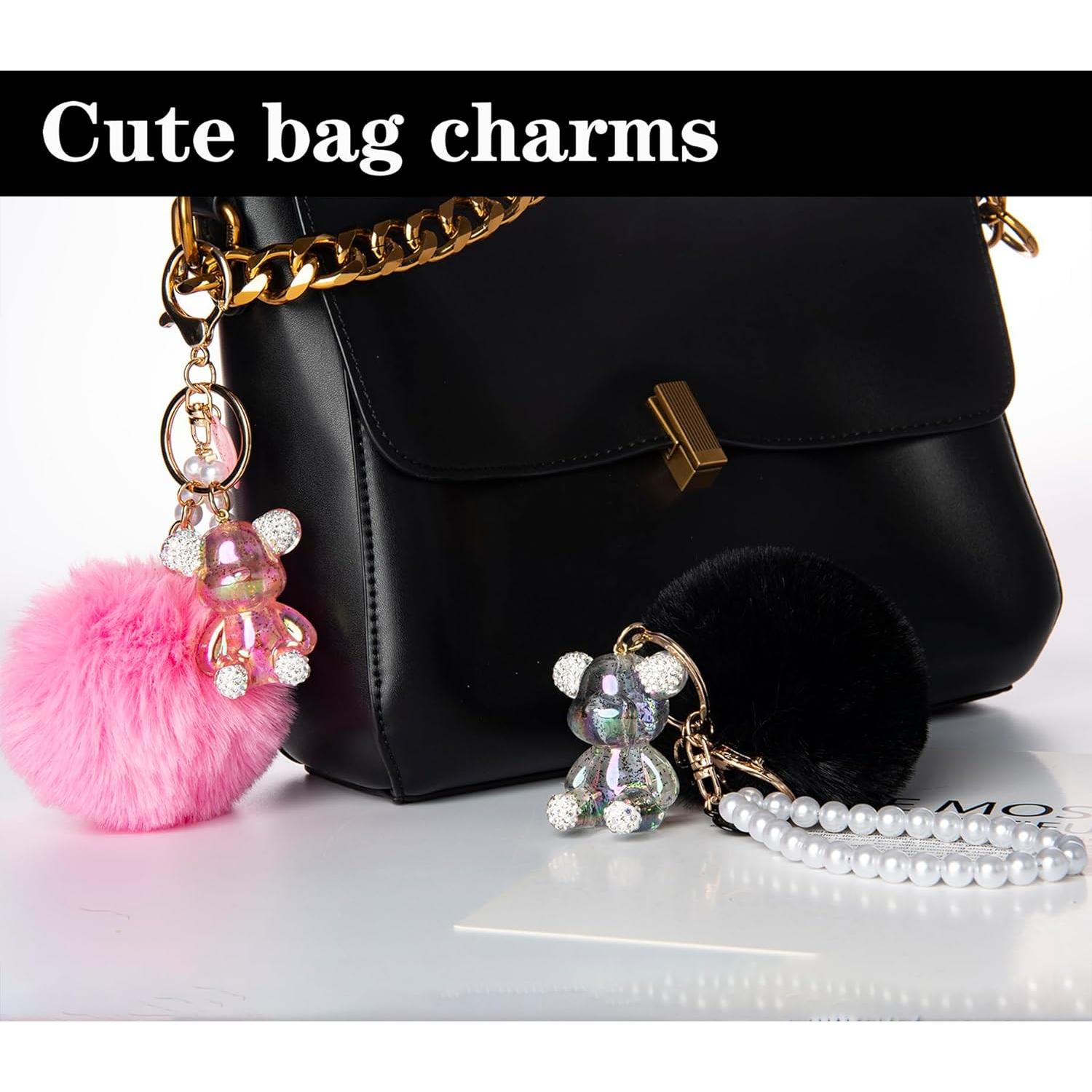 Llavero Kawaii de Oso de Peluche YOU WIZV para Mujeres 8.9 cm