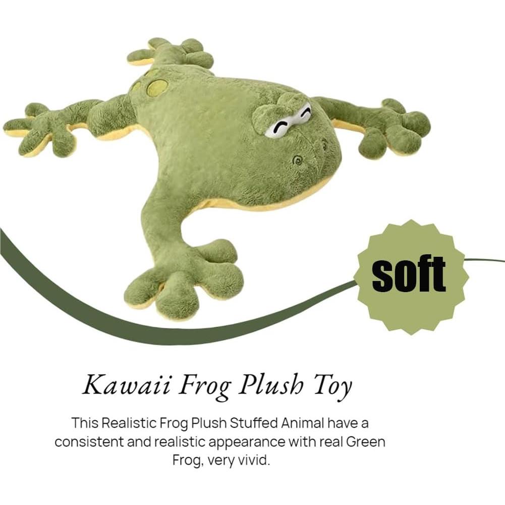 Rana Gigante de Peluche Labauxite 58 cm Suave y Kawaii