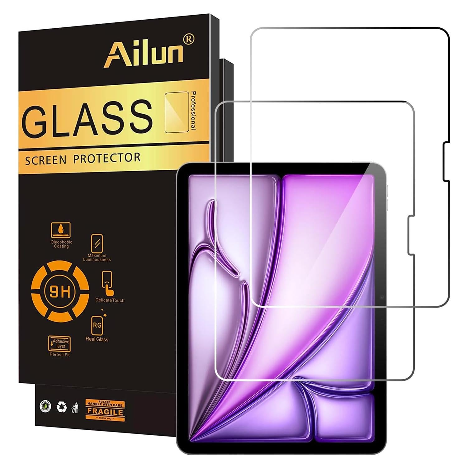 Protector de Pantalla Ailun para iPad Air 13" 2024/2025 [2 Paquete]