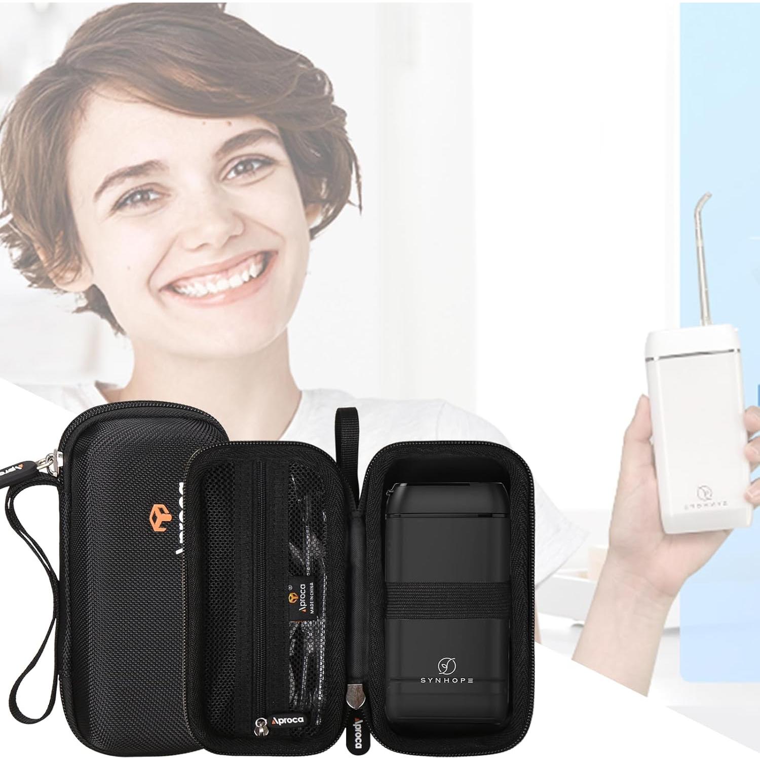 Funda de Viaje Dura Negra Aproca para Irrigador Dental Mini