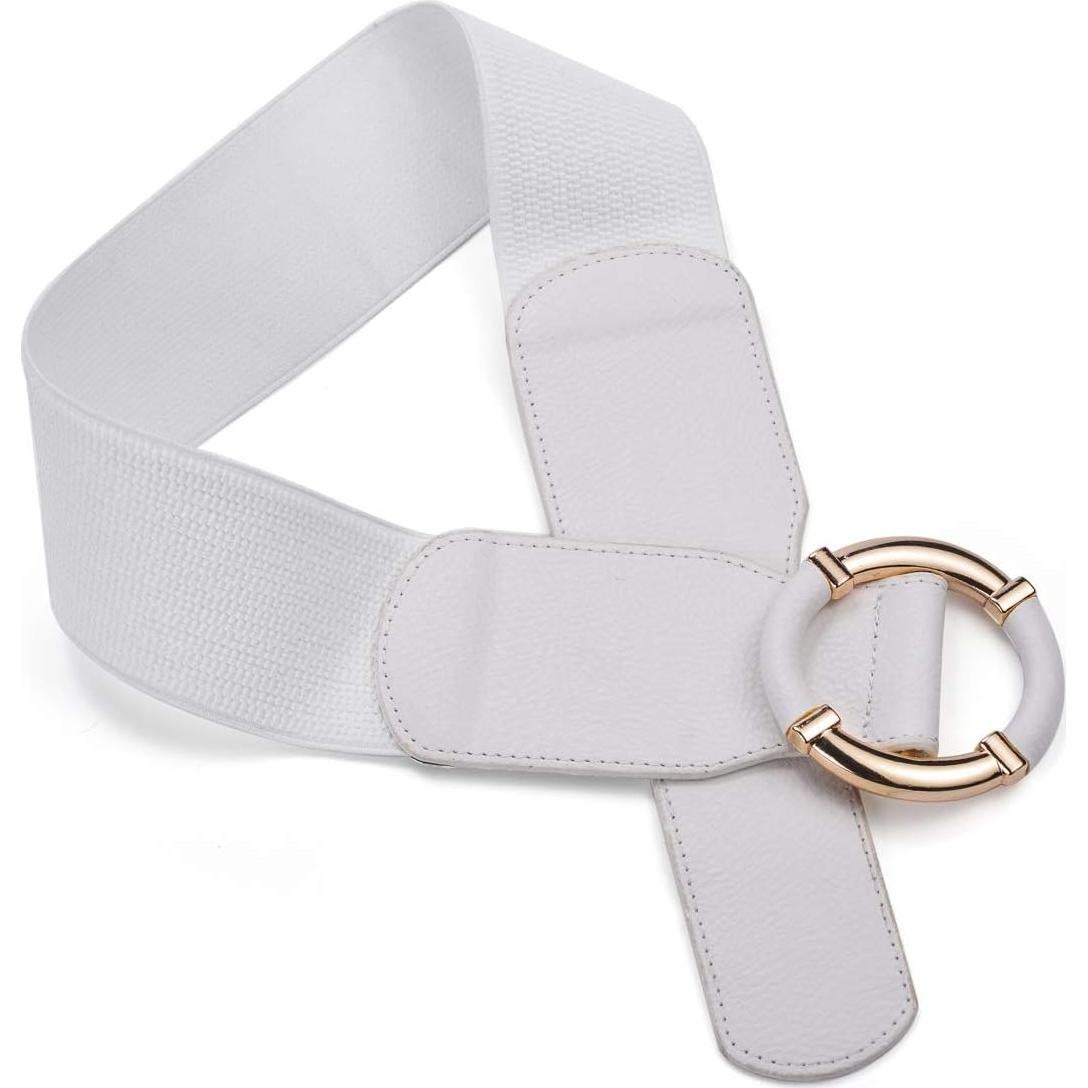 Cinturón Elástico para Mujeres Beltox Vintage de Cuero PU