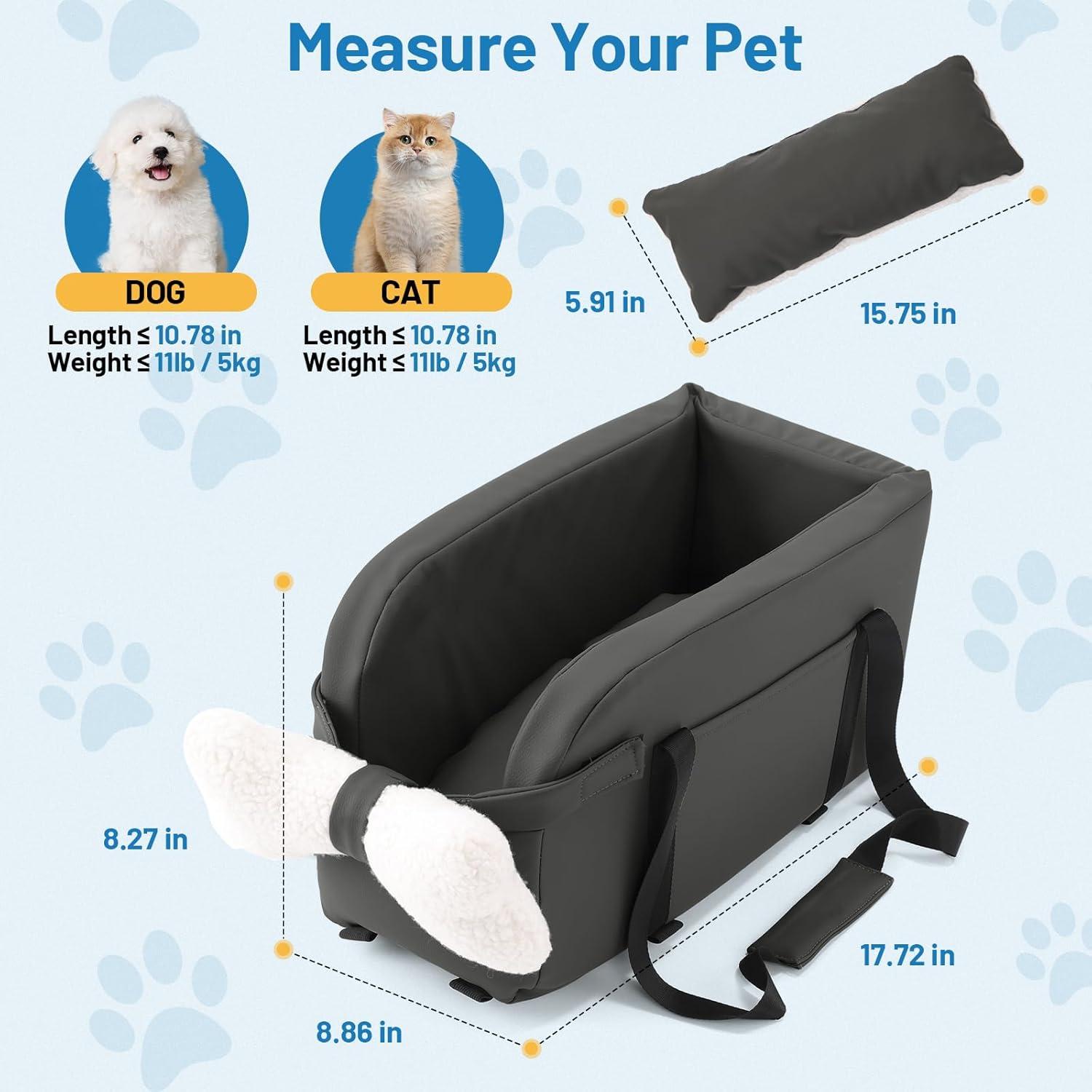 Asiento Elevador para Perros BUMUBI Gris - Soporta 4.9kg