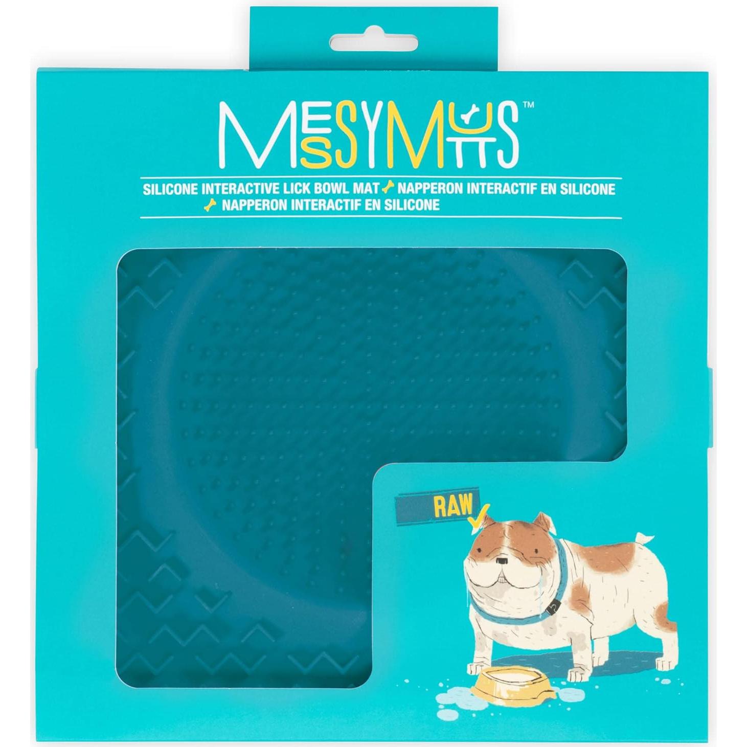 Alfombrilla de Lamer Messy Mutts 25.4 cm Azul - Alimentación Lenta