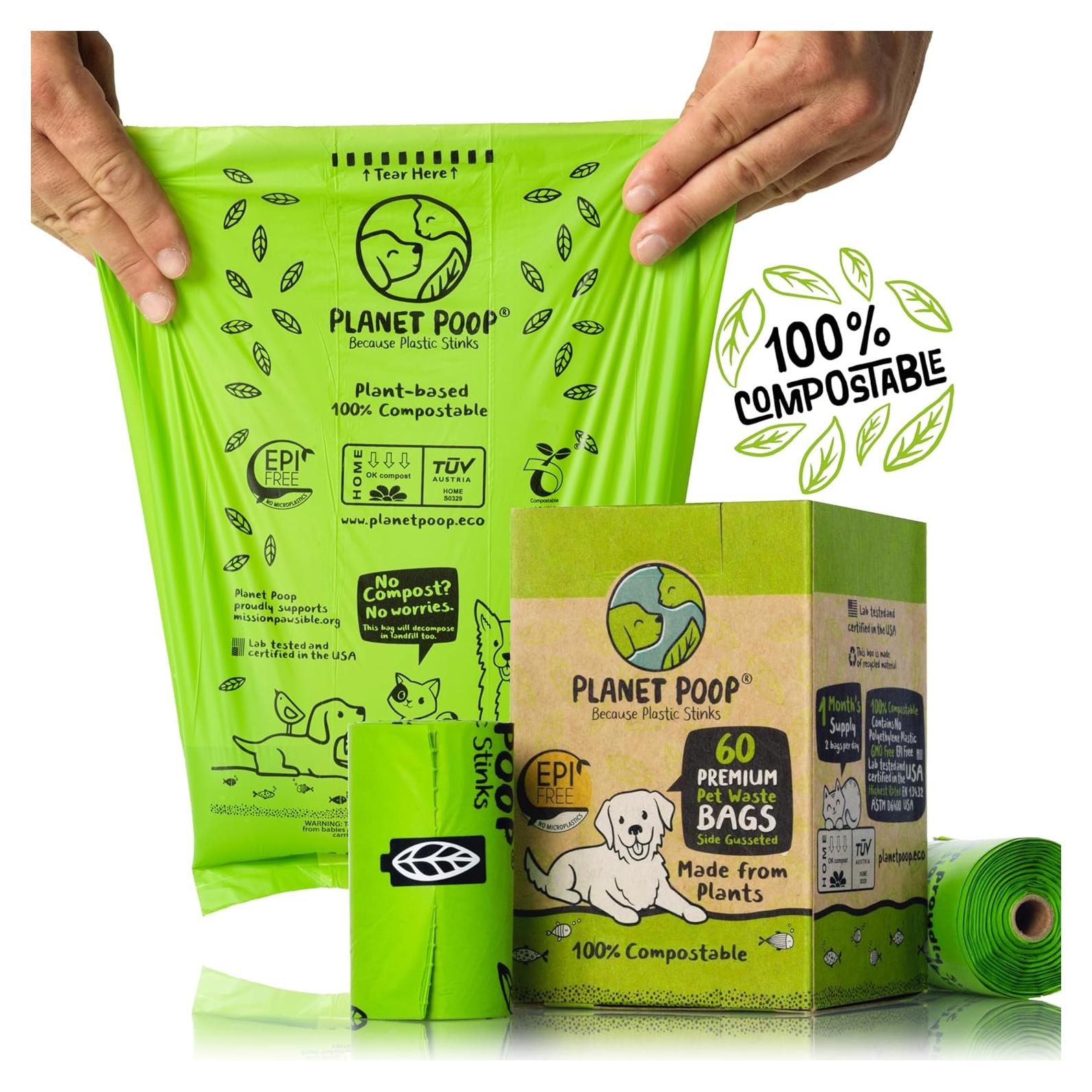 Bolsas Compostables para Perros PLANET POOP - 60 Unidades