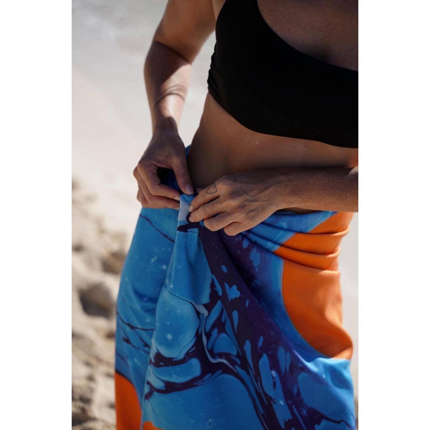 Toalla de Playa Microfibra Quintaelios 89x160 cm Secado Rápido