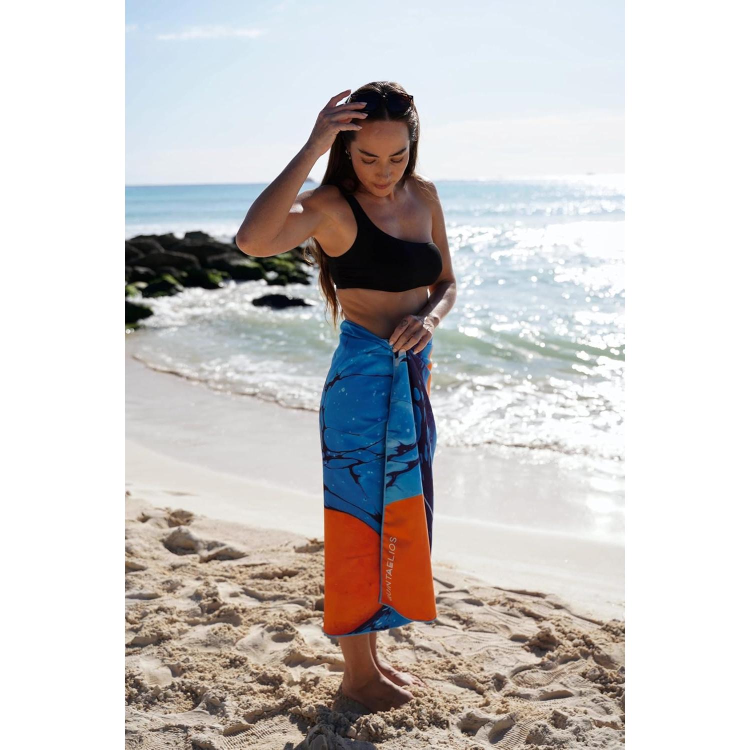 Toalla de Playa Microfibra Quintaelios 89x160 cm Secado Rápido