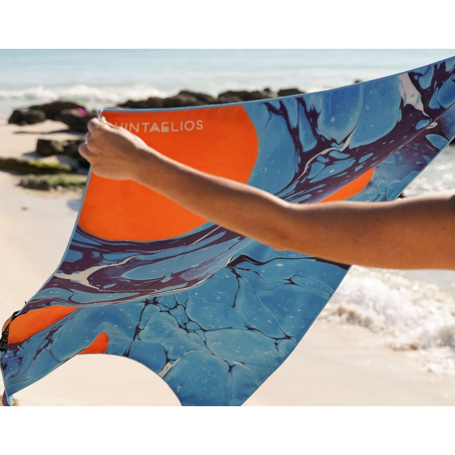 Toalla de Playa Microfibra Quintaelios 89x160 cm Secado Rápido