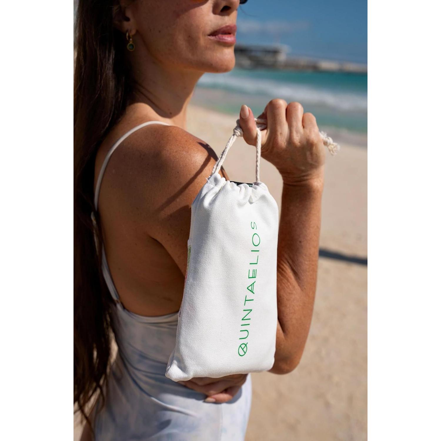 Toalla de Playa Microfibra Quintaelios 89x160 cm Secado Rápido