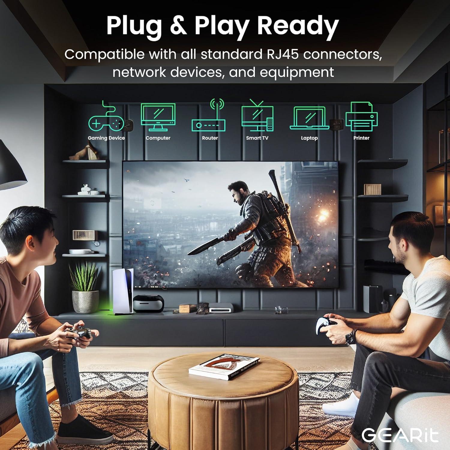 Cable Ethernet Cat 6 GEARit 30.48 m Alta Velocidad 10 Gbps