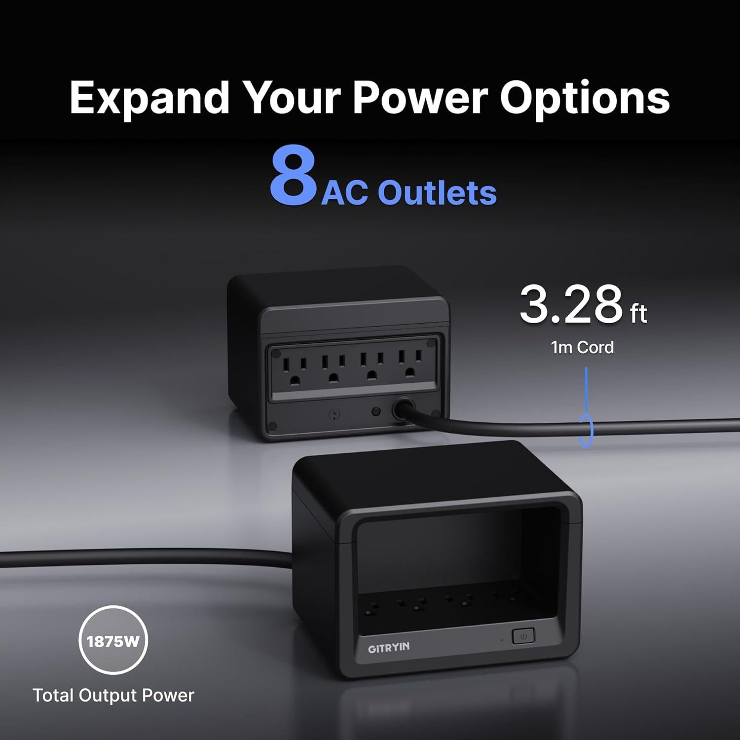 Cargador de Pared Retráctil Gitryin 40W 8-en-1 con USB