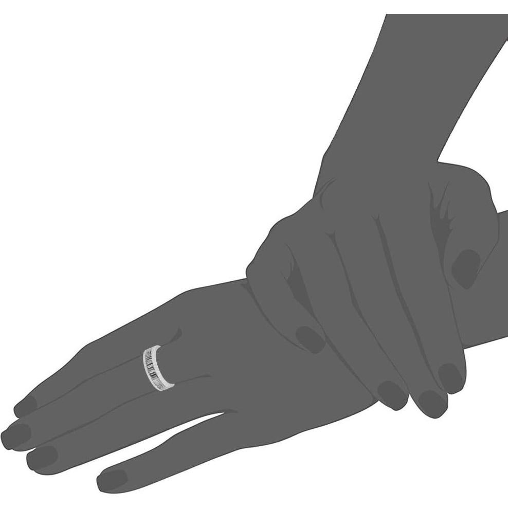 Anillo de Acero Inoxidable Pulido Geoffrey Beene 7mm Plata