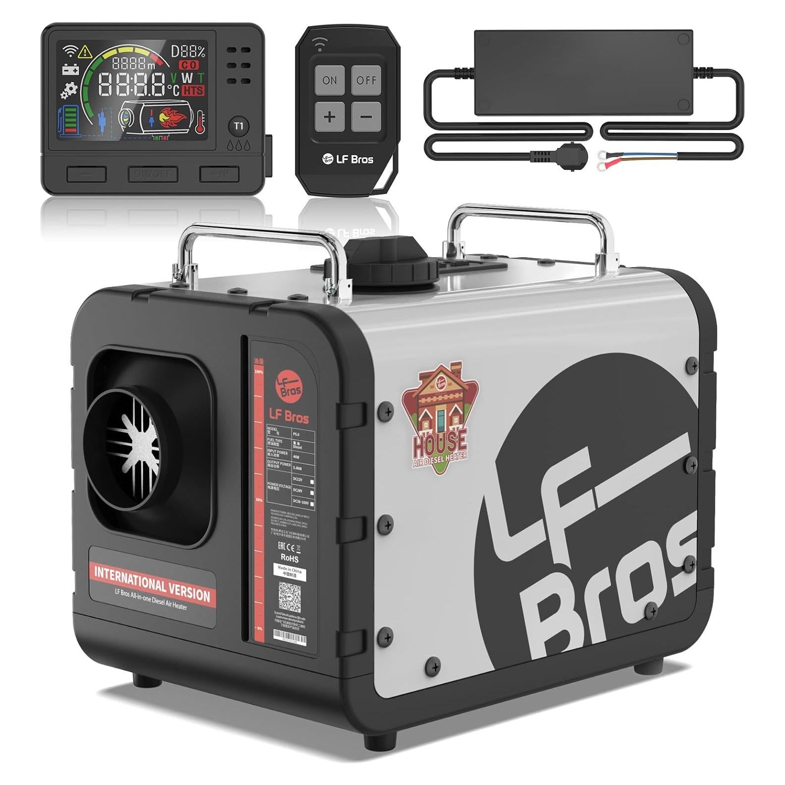 Calentador Diésel LF Bros N2 5kW 110V/12V/24V Control Remoto