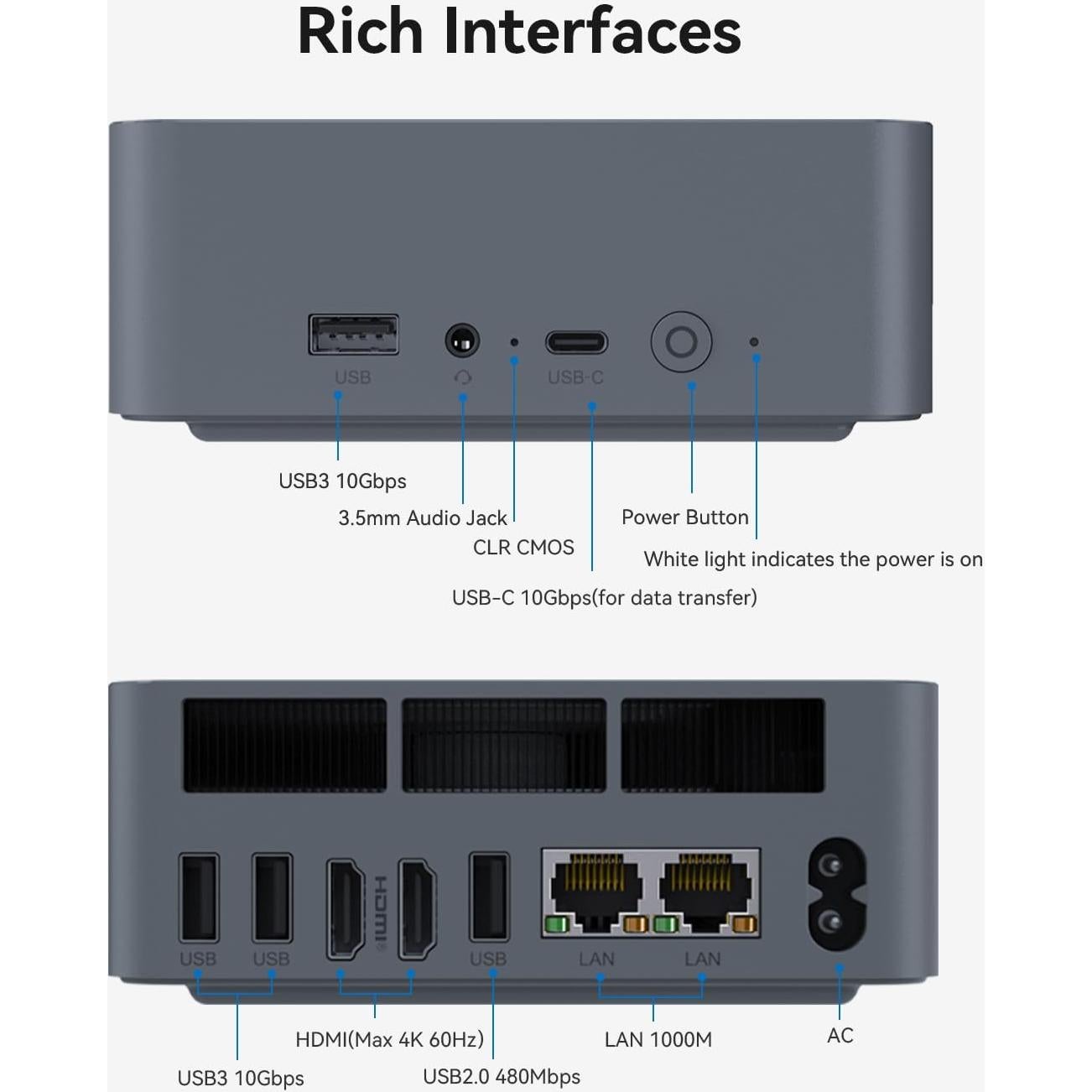 Mini PC Beelink EQI12, Intel Core i5-1235U, 32GB RAM, 500GB SSD