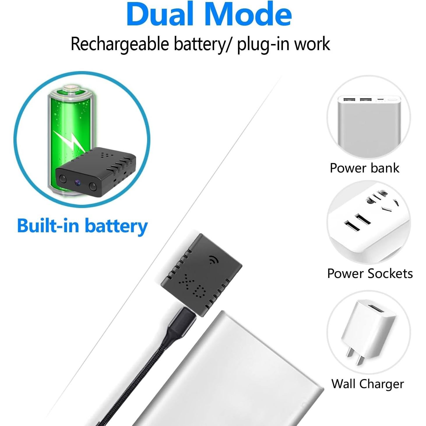 Cámara de Seguridad Mini HD 1080P SCHCWC con WiFi y Batería
