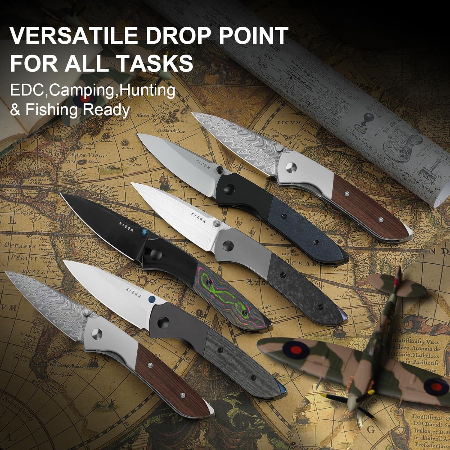 Cuchillo de bolsillo Kizer Spitfire EDC 7.95 cm S35VN Plegable