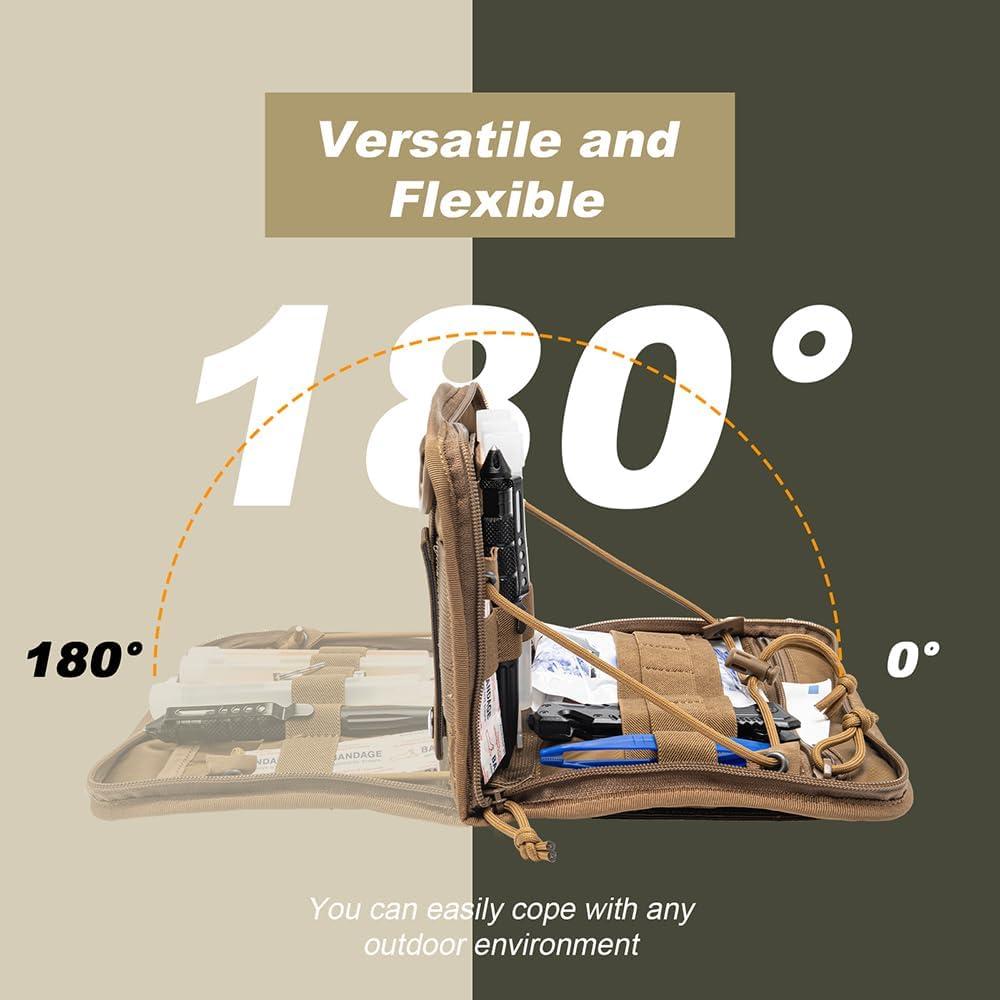 Pouch Táctico TSPRO EDC Molle 22x17x37 cm Caqui