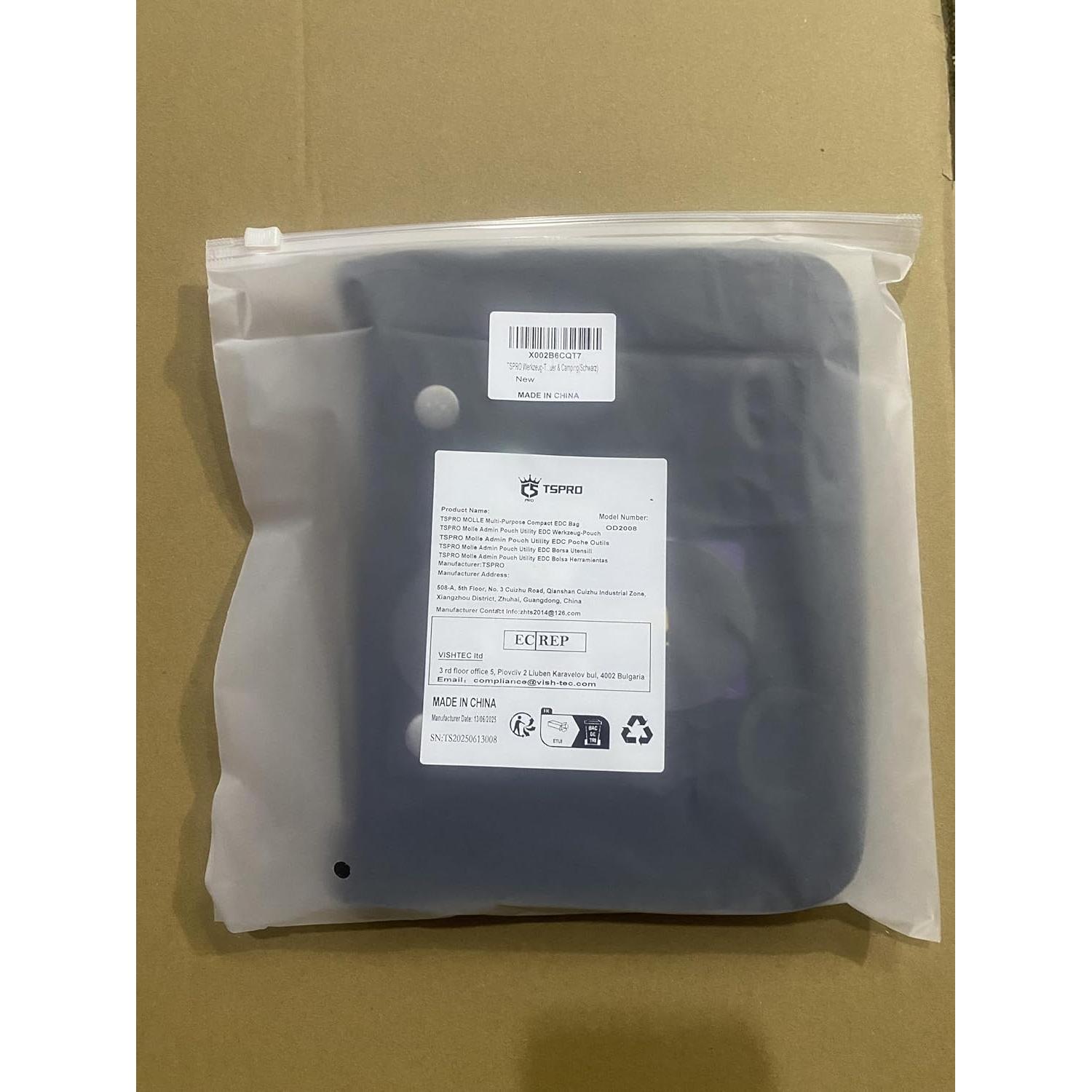 Pouch Táctico TSPRO EDC Molle 22x17x37 cm Caqui