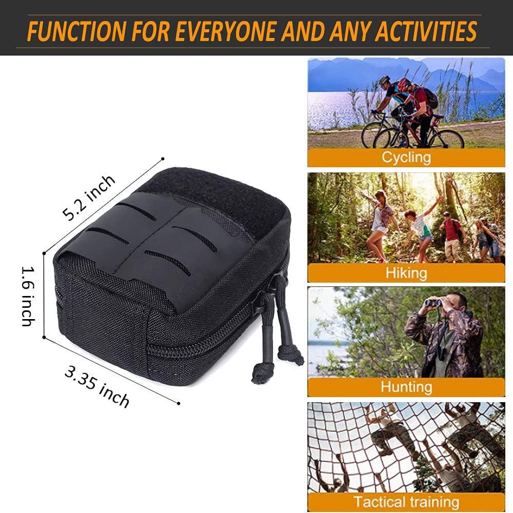 Bolsa Molle Táctica VIIDOO Negra Multiusos 13.2x8.6cm