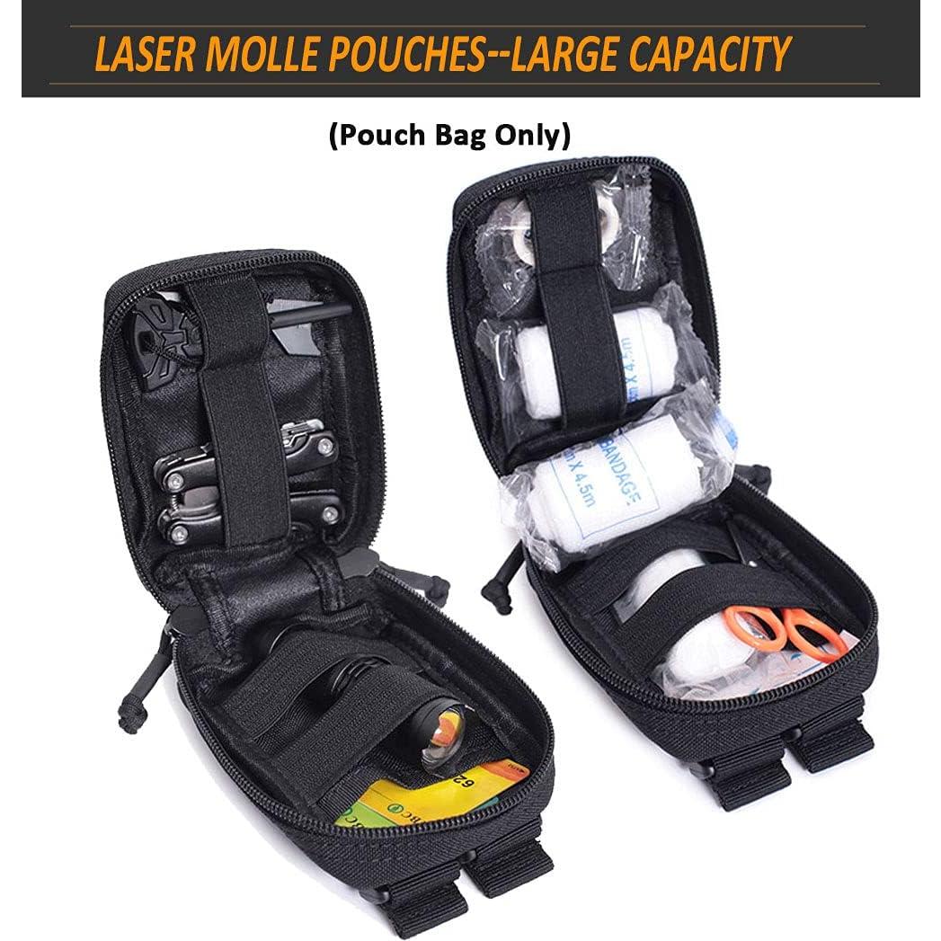 Bolsa Molle Táctica VIIDOO Negra Multiusos 13.2x8.6cm