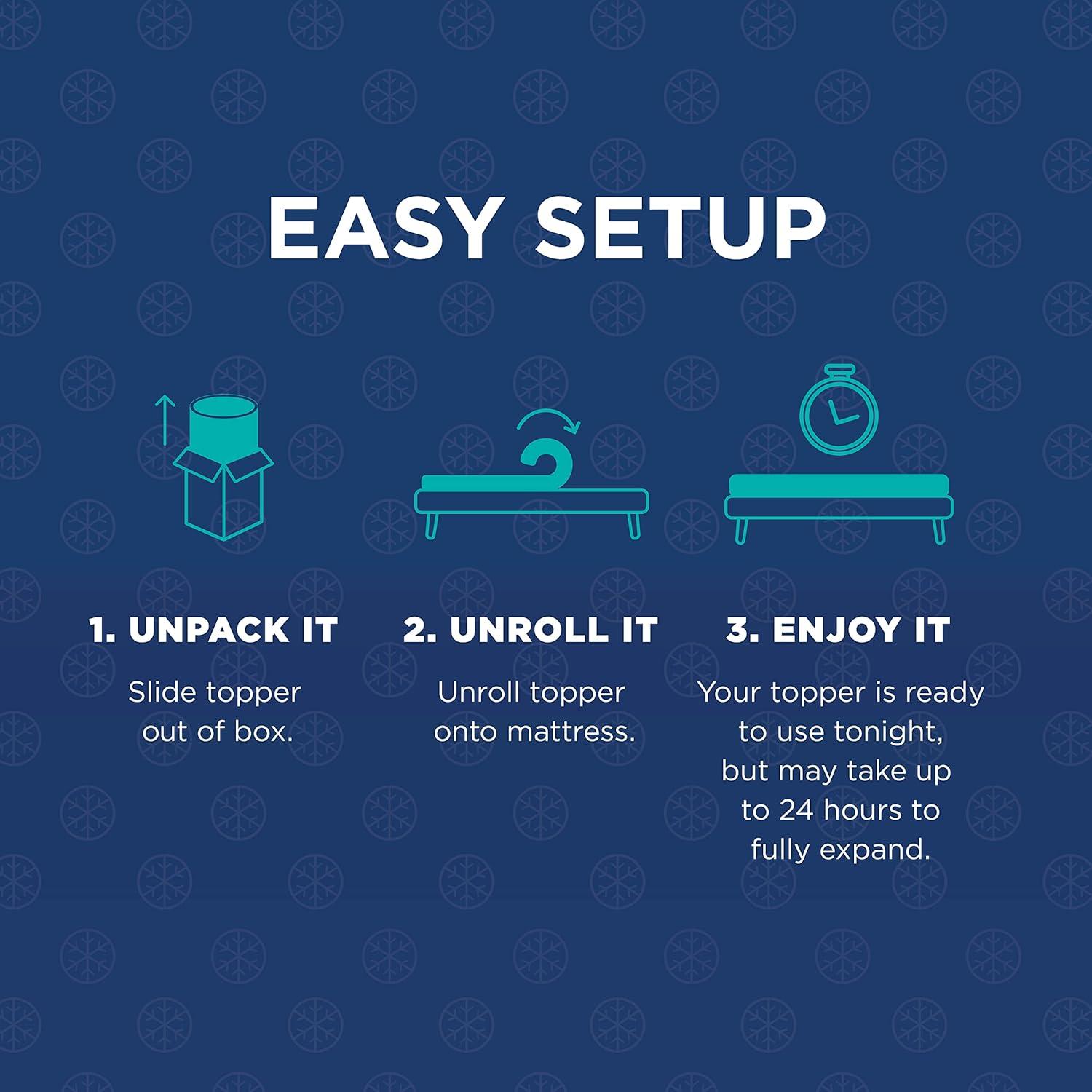 Colchón Topper Tempur-Pedic Doble 3" Enfriamiento Espuma