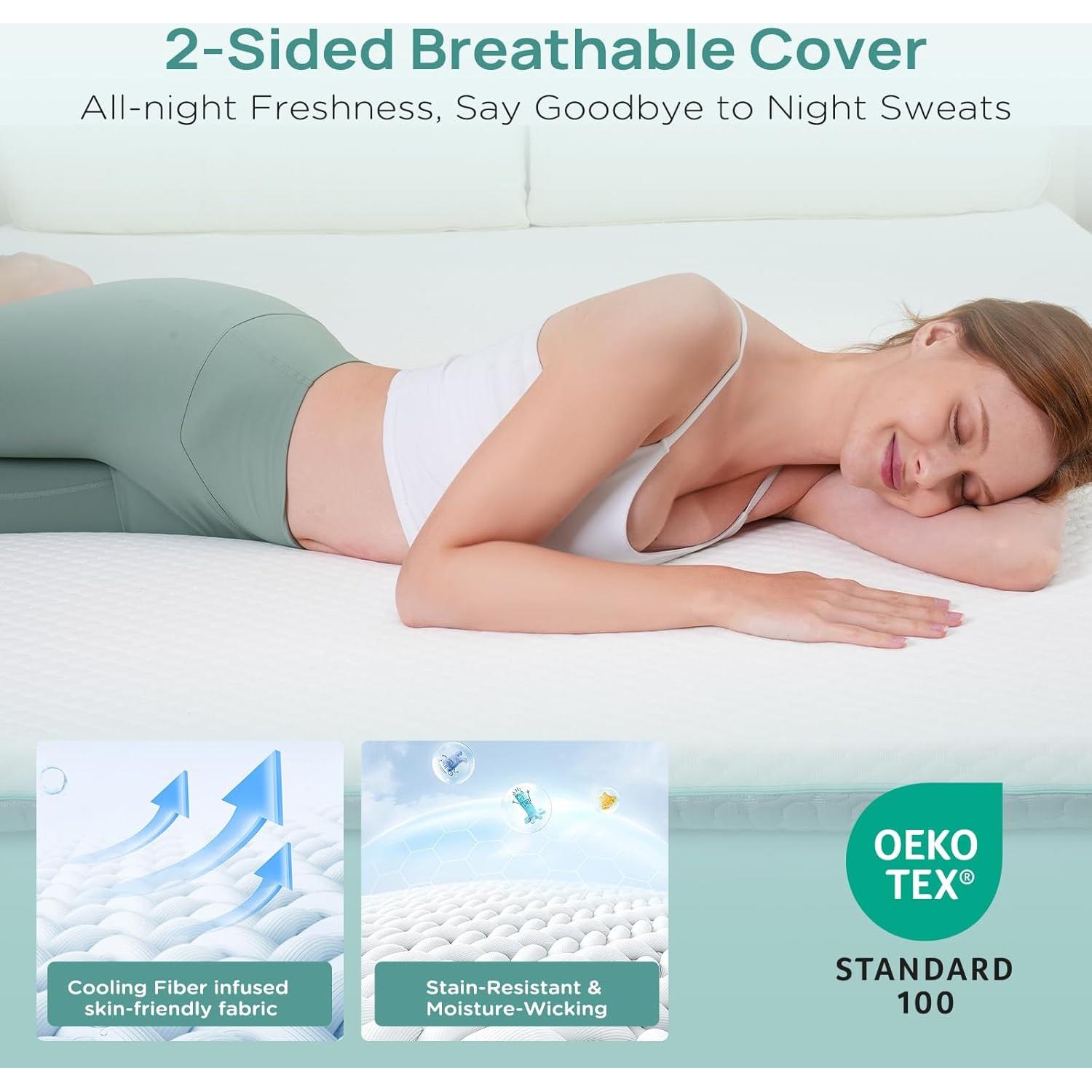 Colchón Twin Releep RL-20201-T Espuma Memoria 7.62 cm