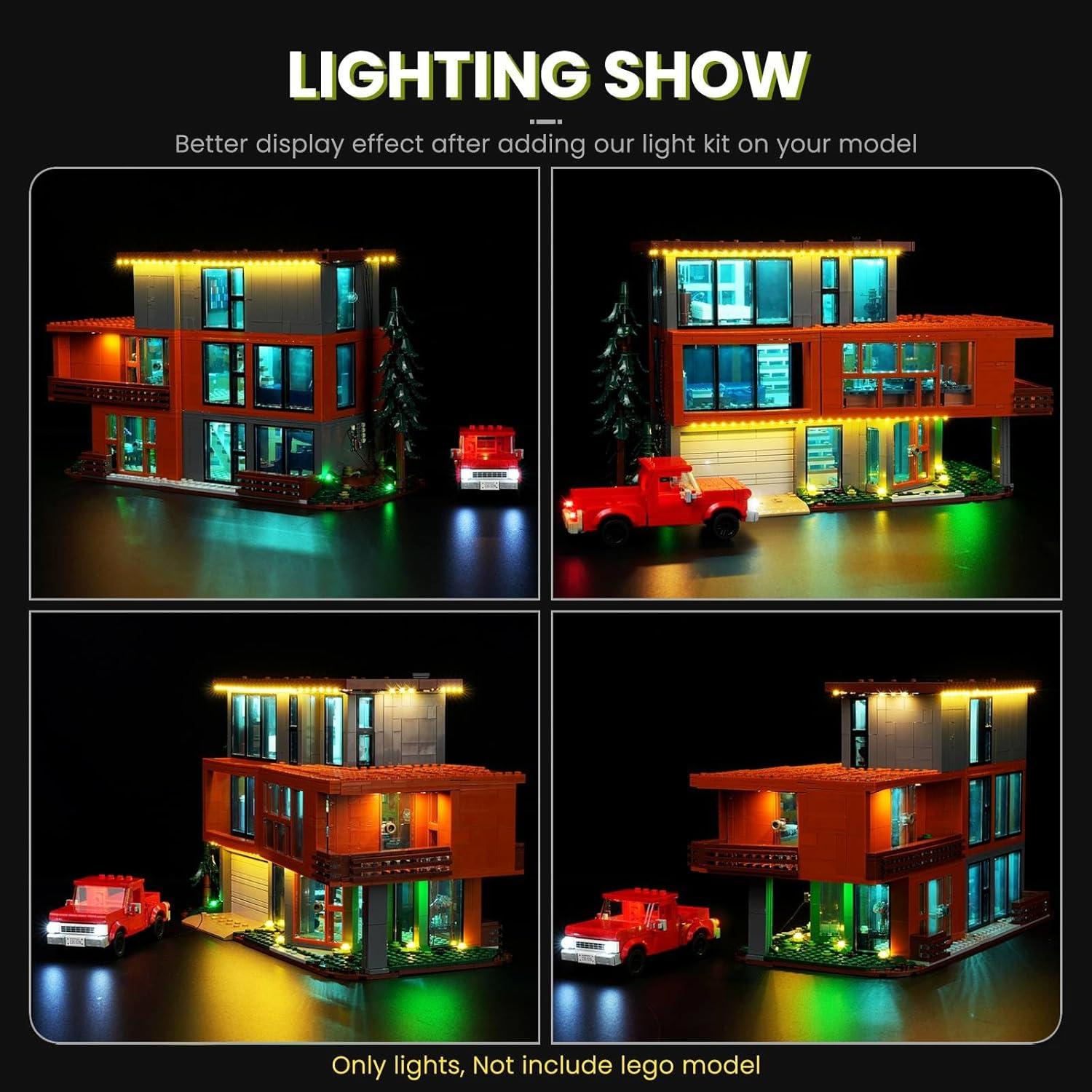 Kit de Luz LED para Lego Crepúsculo Casa Cullen 21354