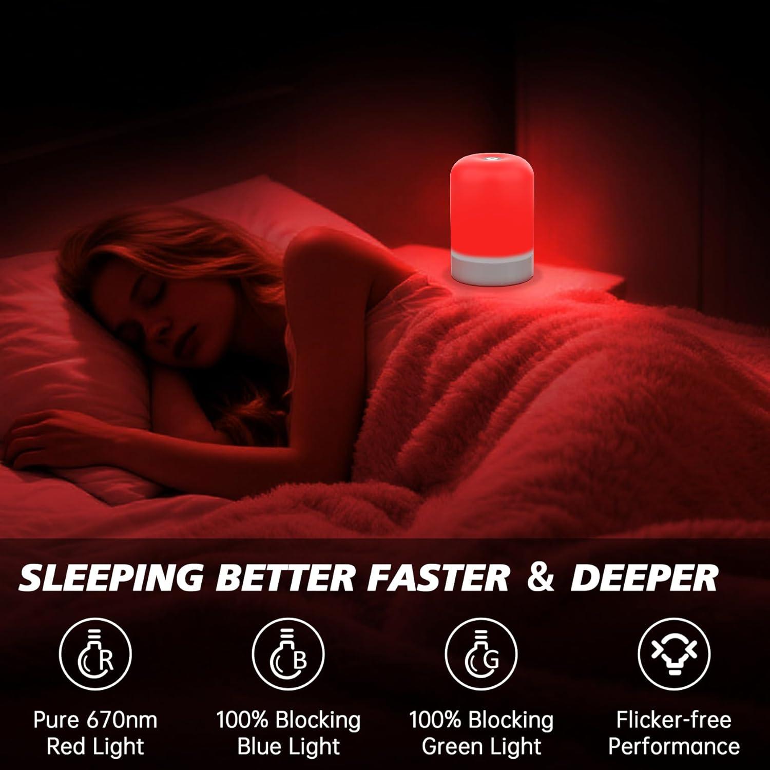 Lámpara de Terapia de Luz Roja Aogled 670nm Recargable