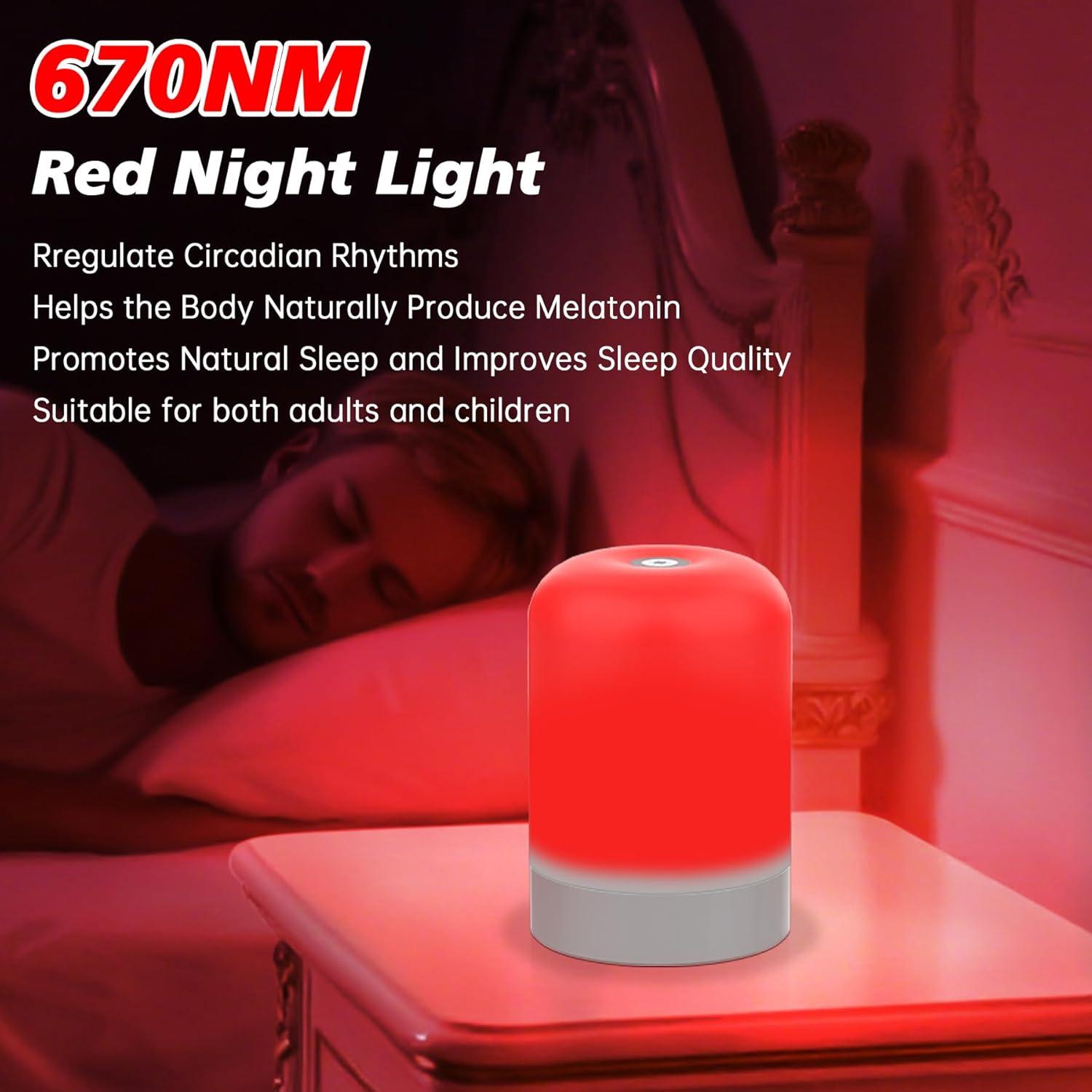 Lámpara de Terapia de Luz Roja Aogled 670nm Recargable