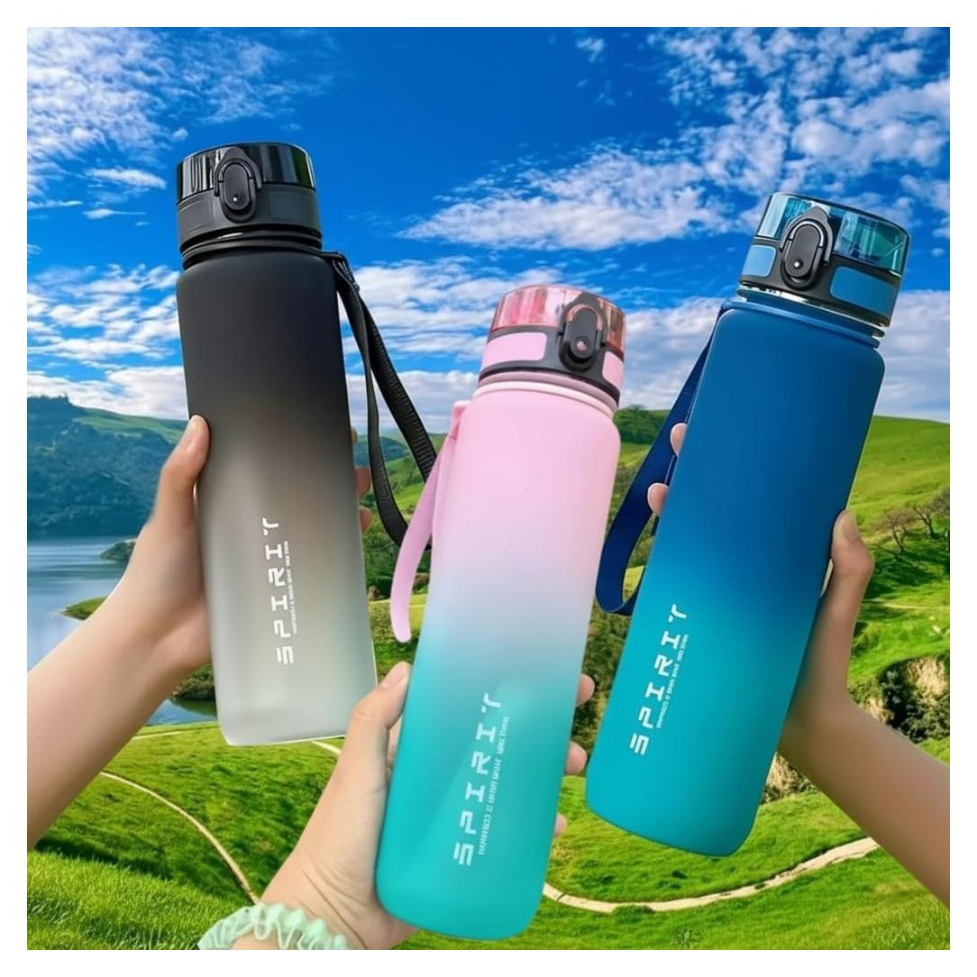 Botella de Agua Deportiva Spirit Rosa 0.95L a Prueba de Fugas