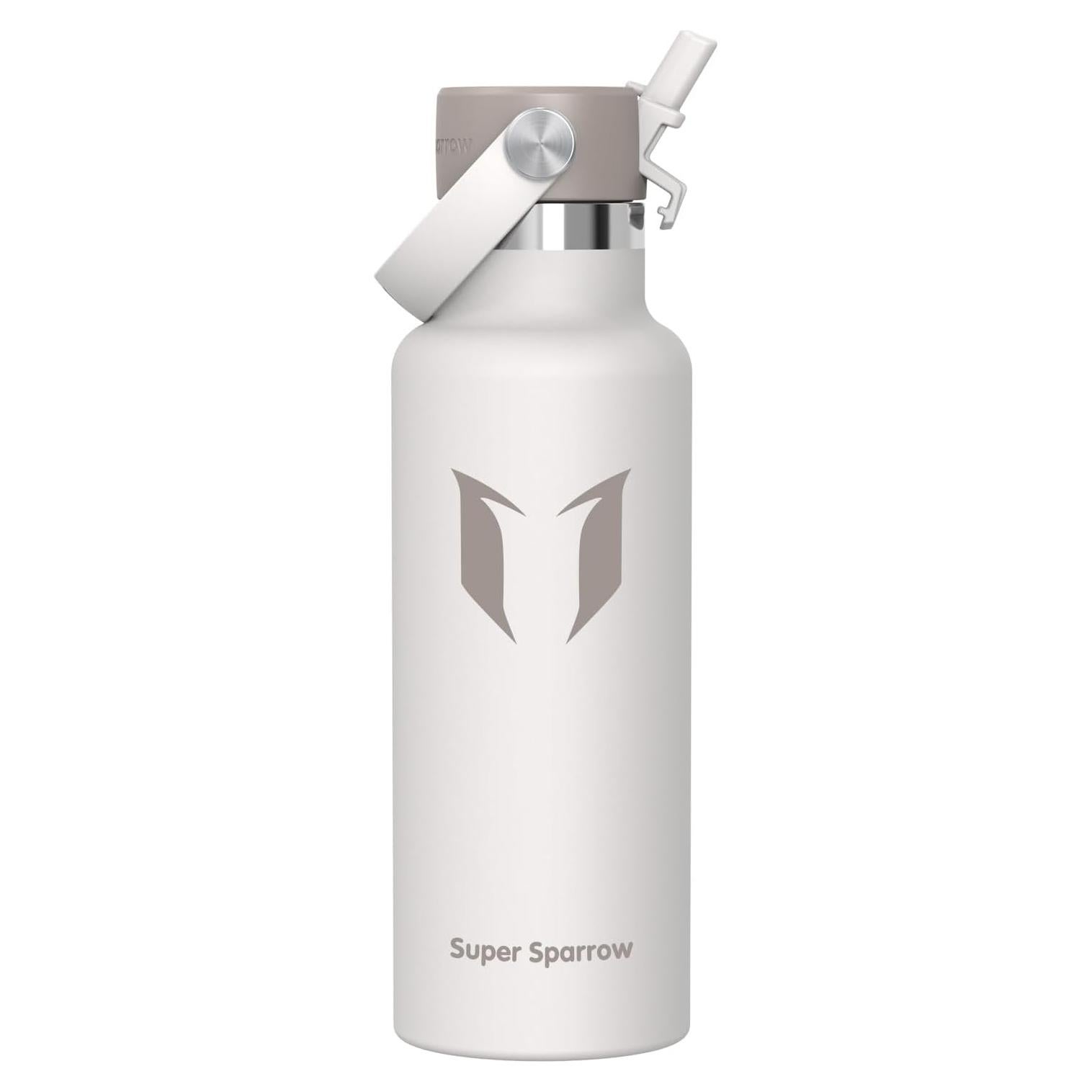 Botella de Agua Aislada Super Sparrow 500 ml FlipFlow Gris