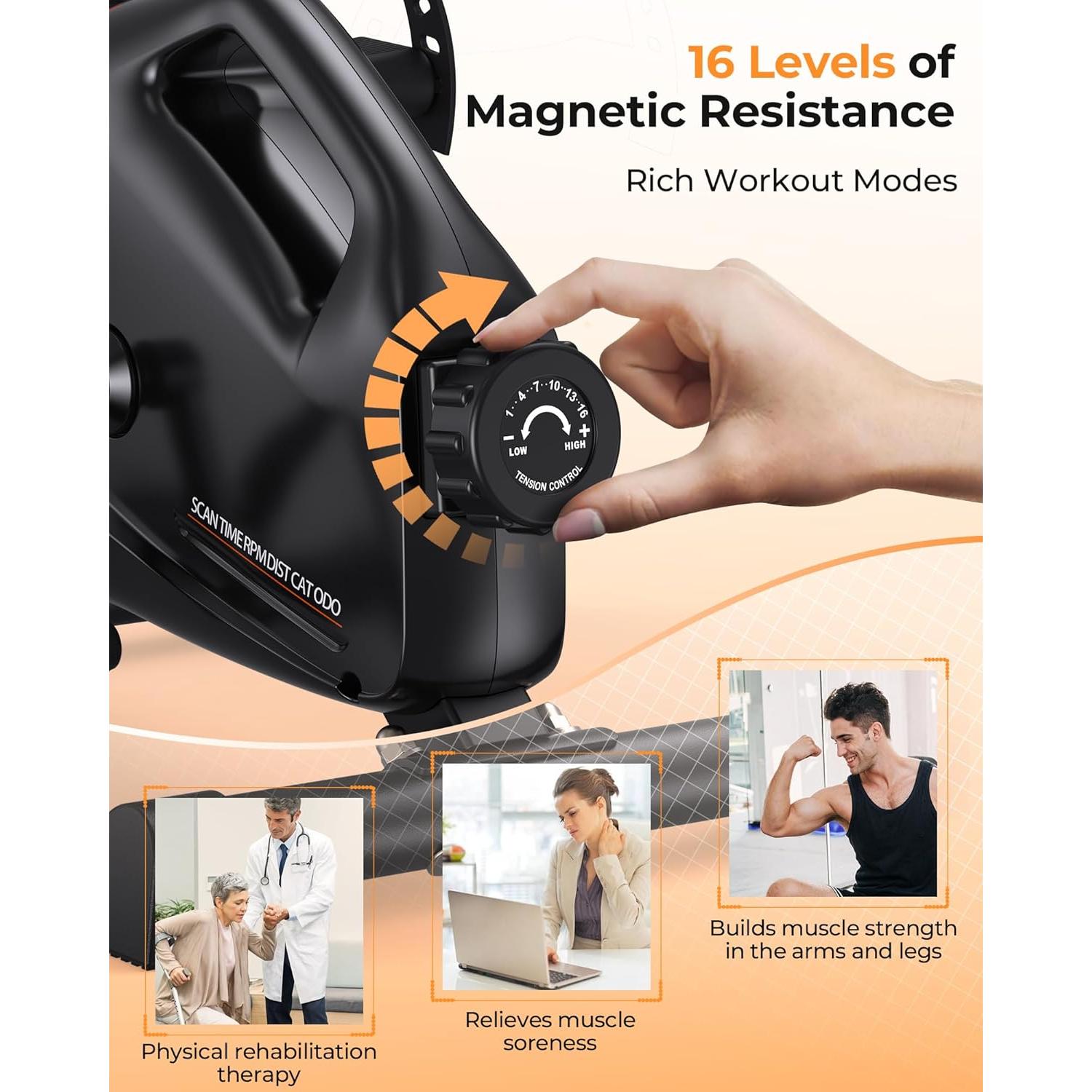 Bicicleta de Pedales YOSUDA YSD-MS-01 para Escritorio 16 Niveles