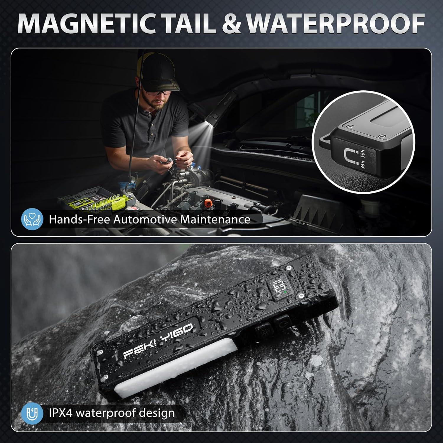 Linterna Recargable Feki Yigo G02 1800 Lúmenes LED Naranja