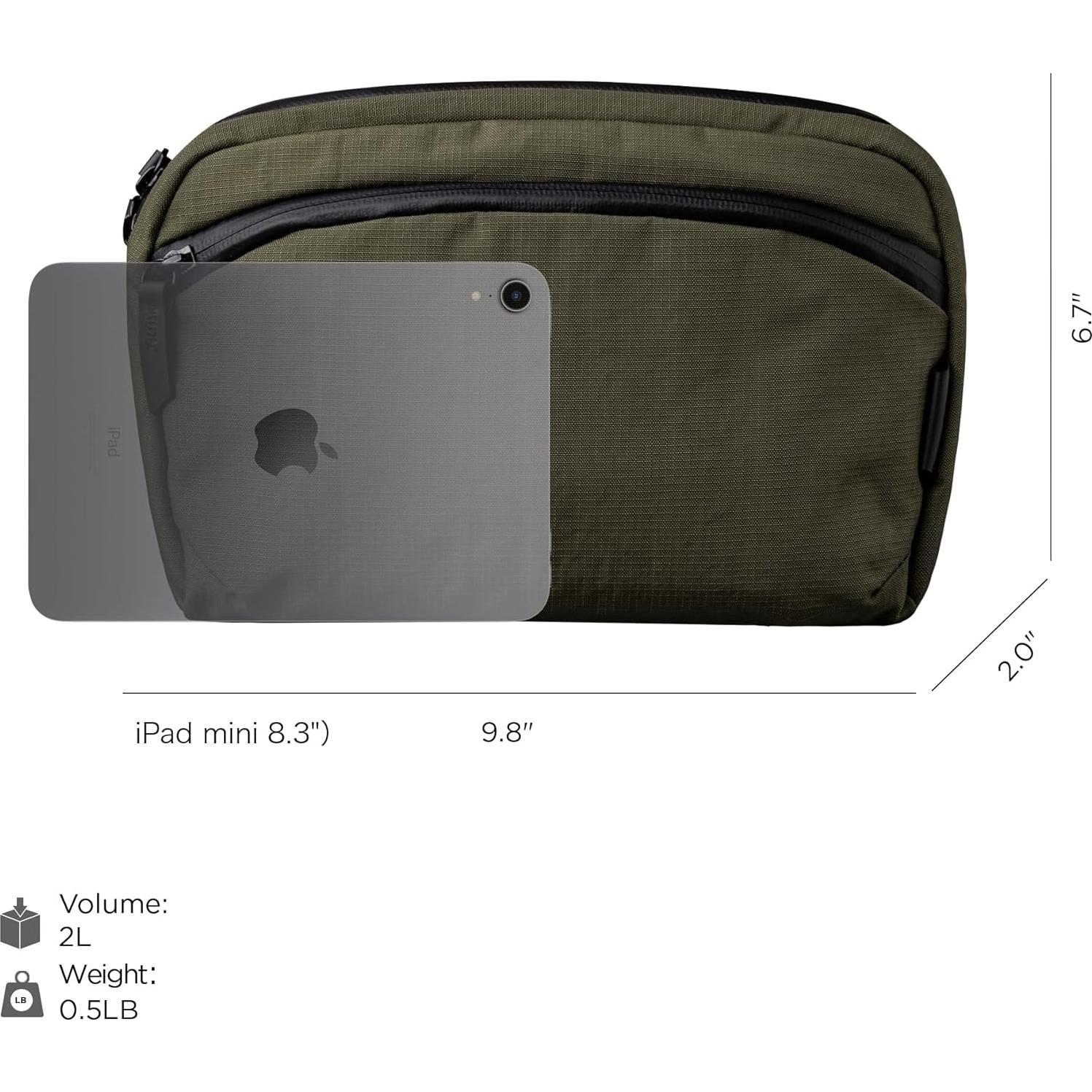 Bolsa de Hombro ALPAKA Flight Sling 2L Verde Compacta