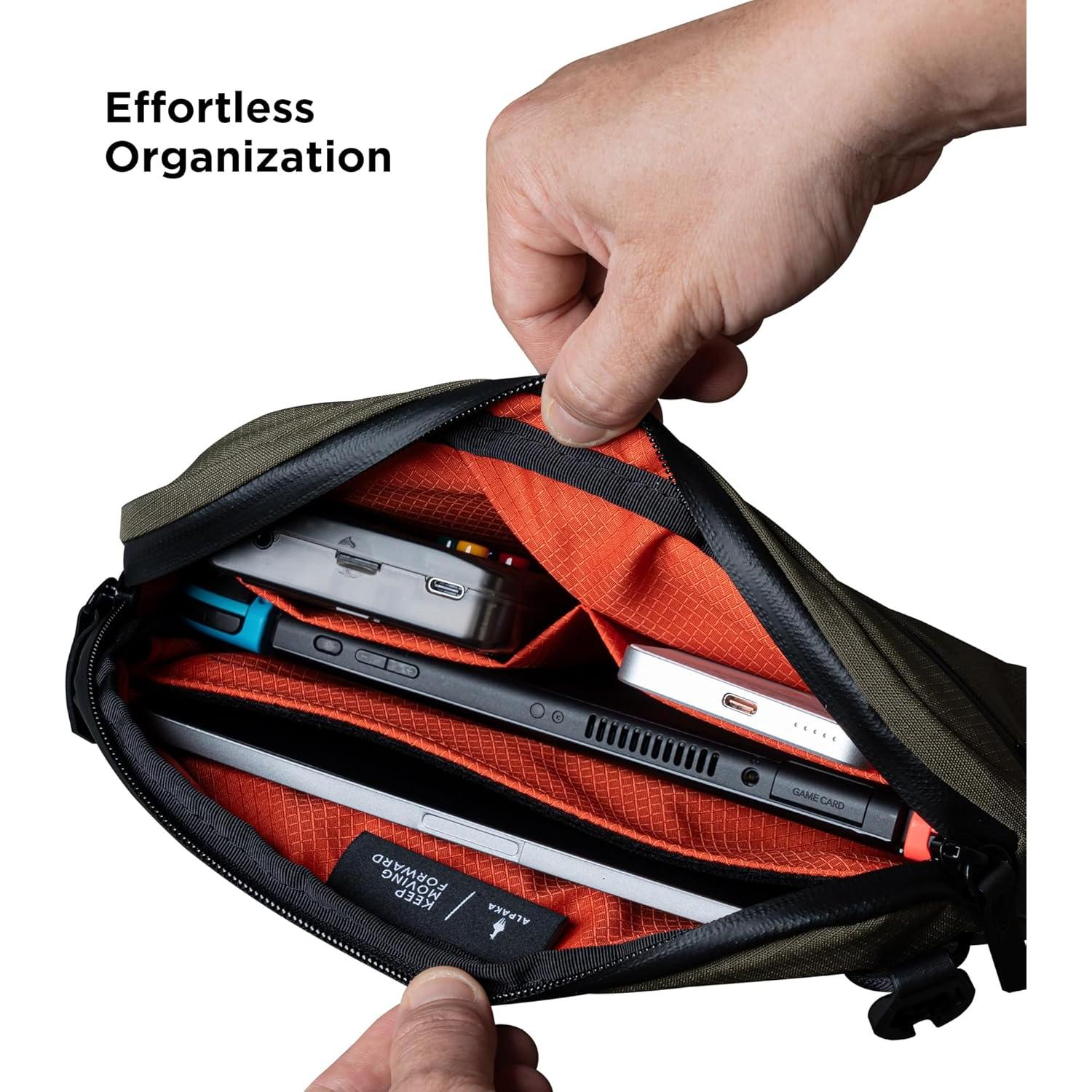 Bolsa de Hombro ALPAKA Flight Sling 2L Verde Compacta