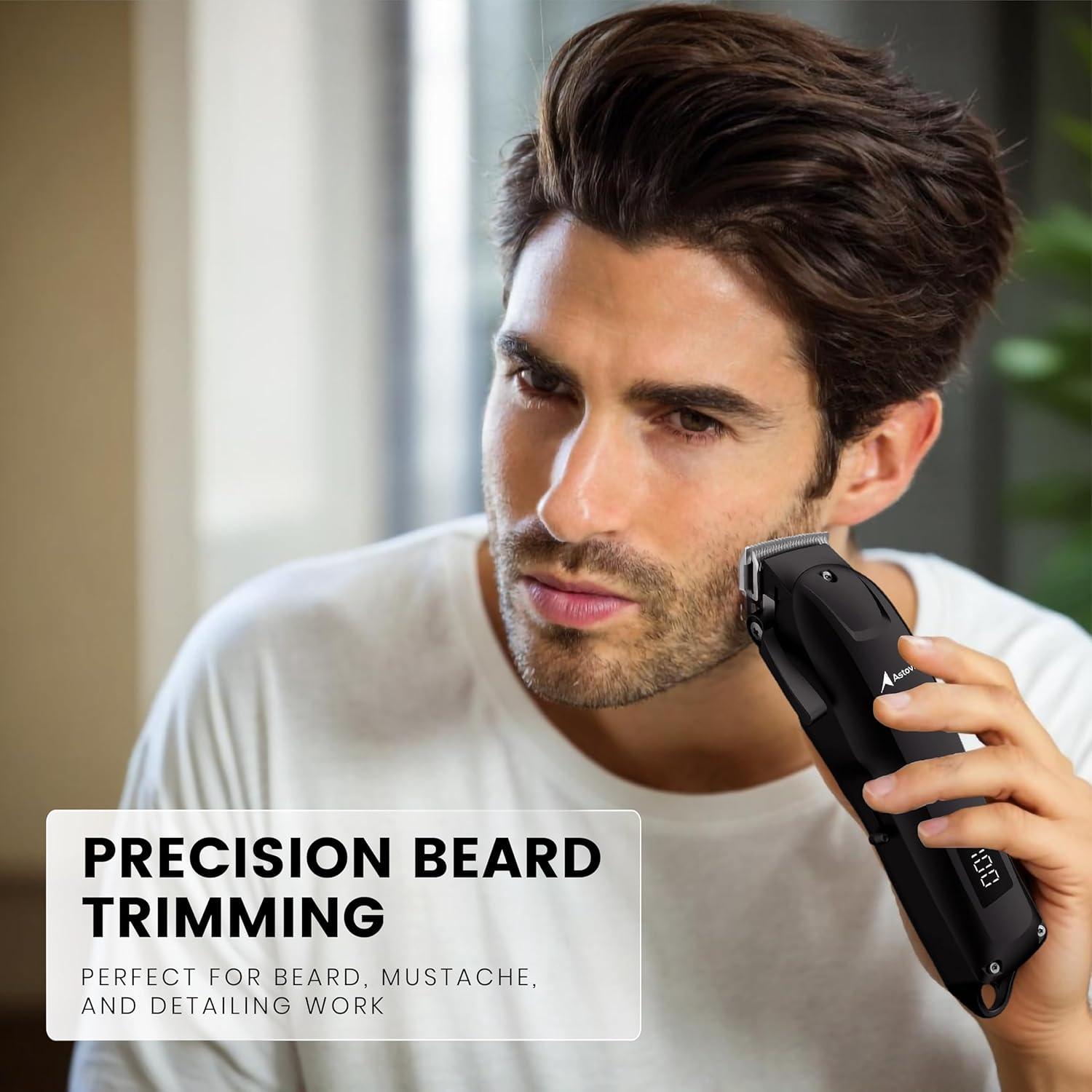 Cortadora de Cabello Inalámbrica Astovia - 7000 RPM, LED, 300 Min