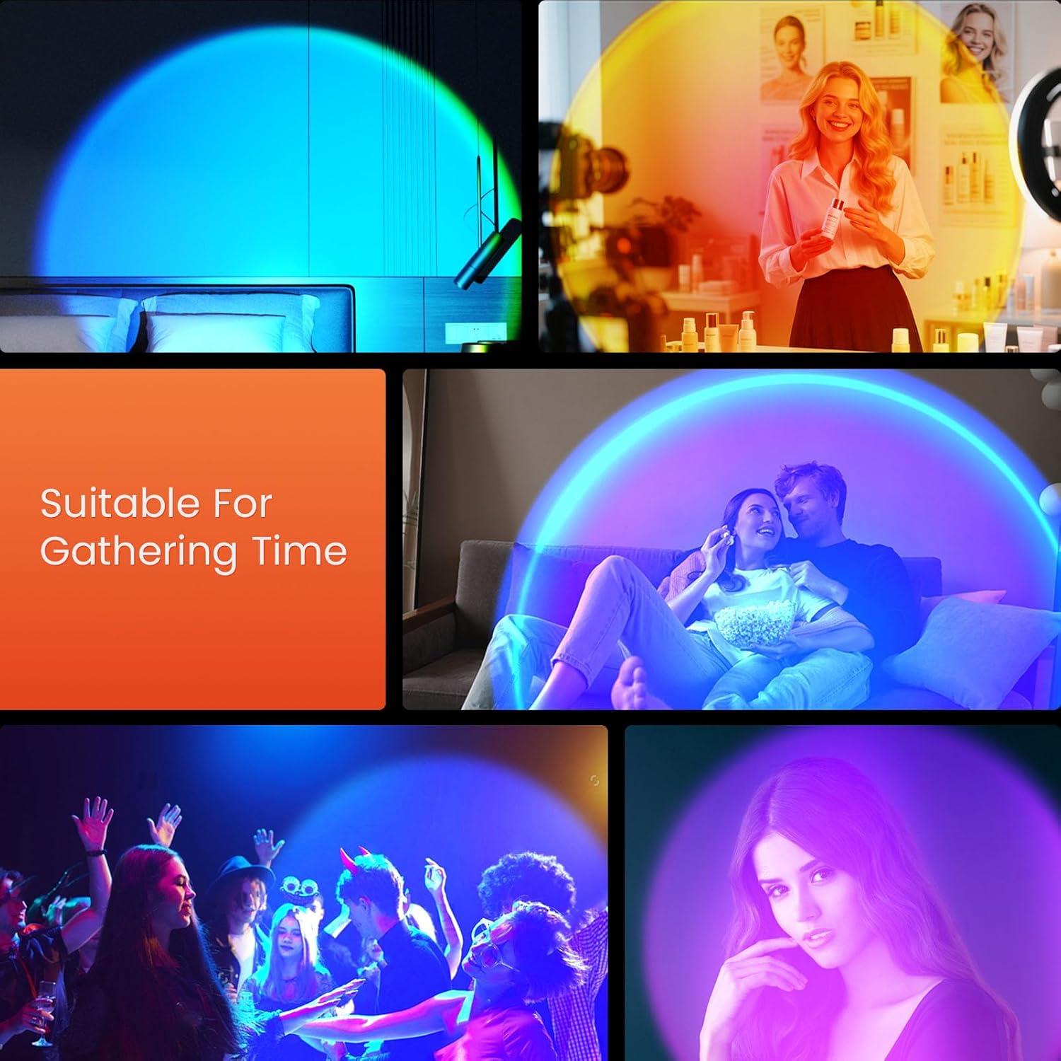 Proyector de Luz del Atardecer SEMRYICO R502 LED Multicolor