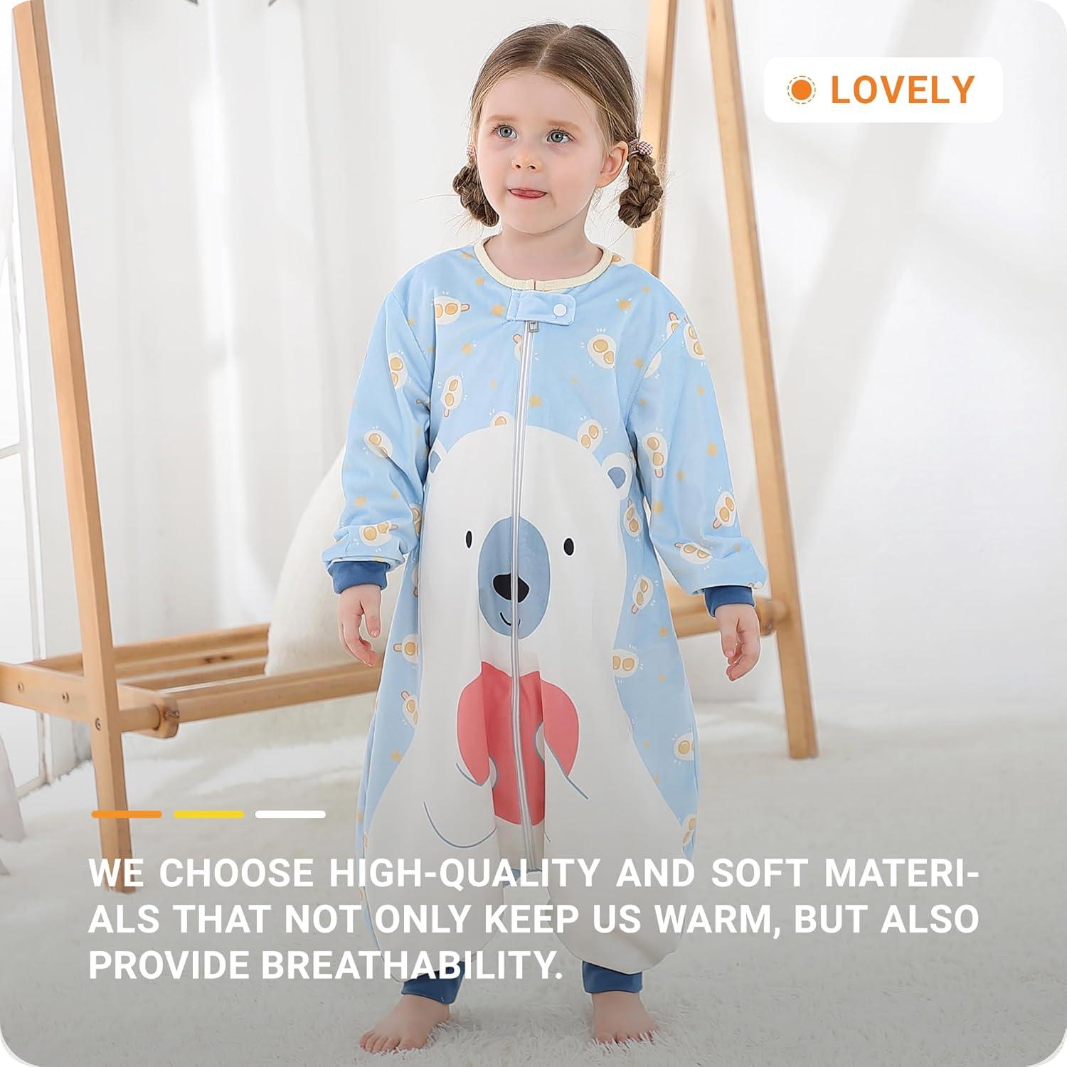 Saco de Dormir para Bebés HAHASHOW 3T Oso Largo Sin Mangas