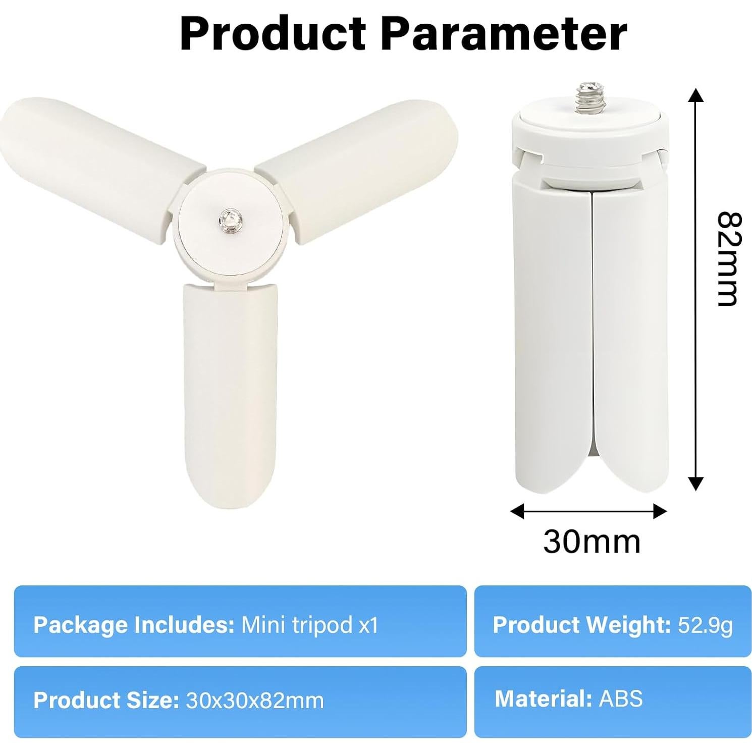 Trípode Mini TYUANDOUER Plegable para DJI Osmo Pocket 3 - Blanco