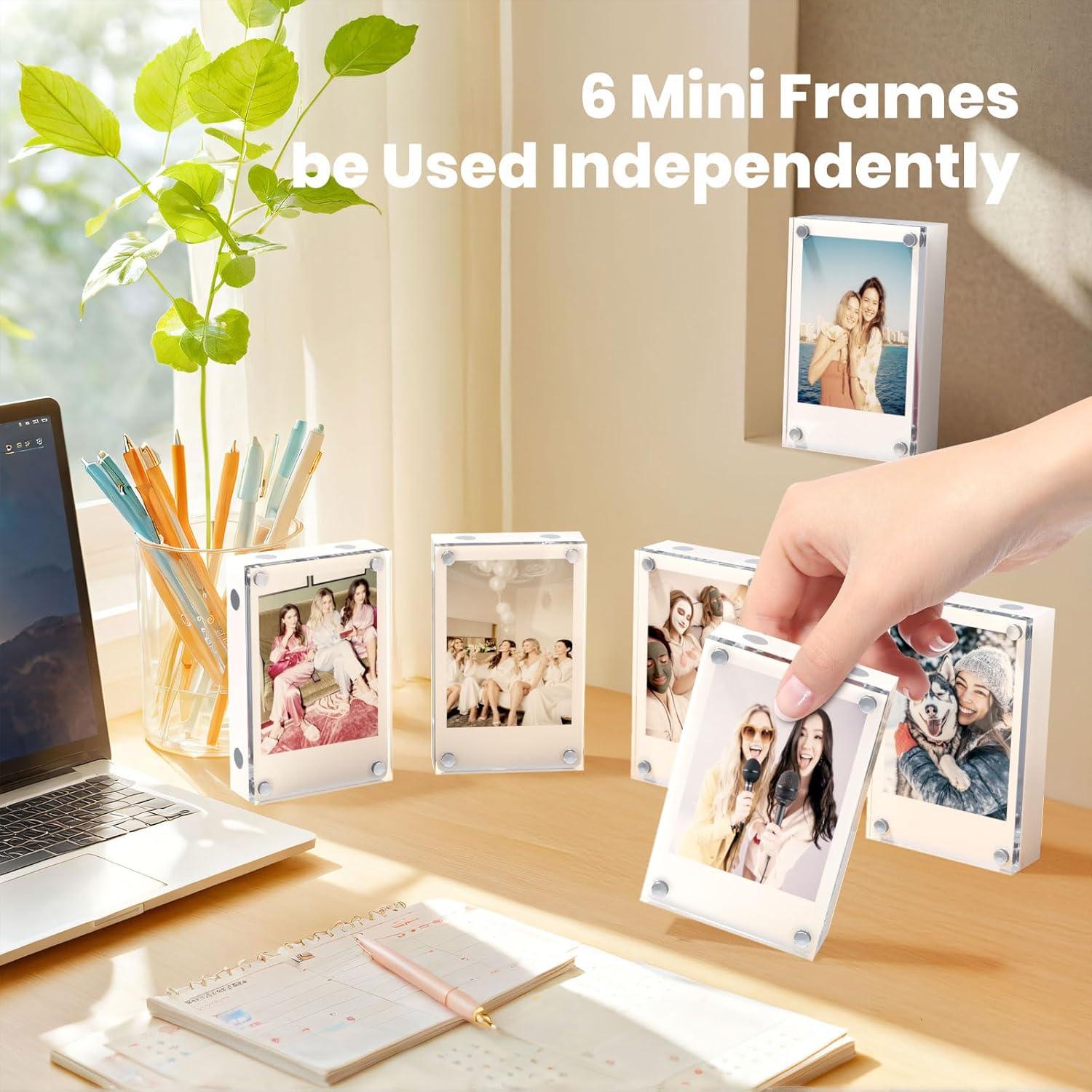 Marco de Foto 2x3" NIUBEE Acrílico Magnético 6 Paquetes