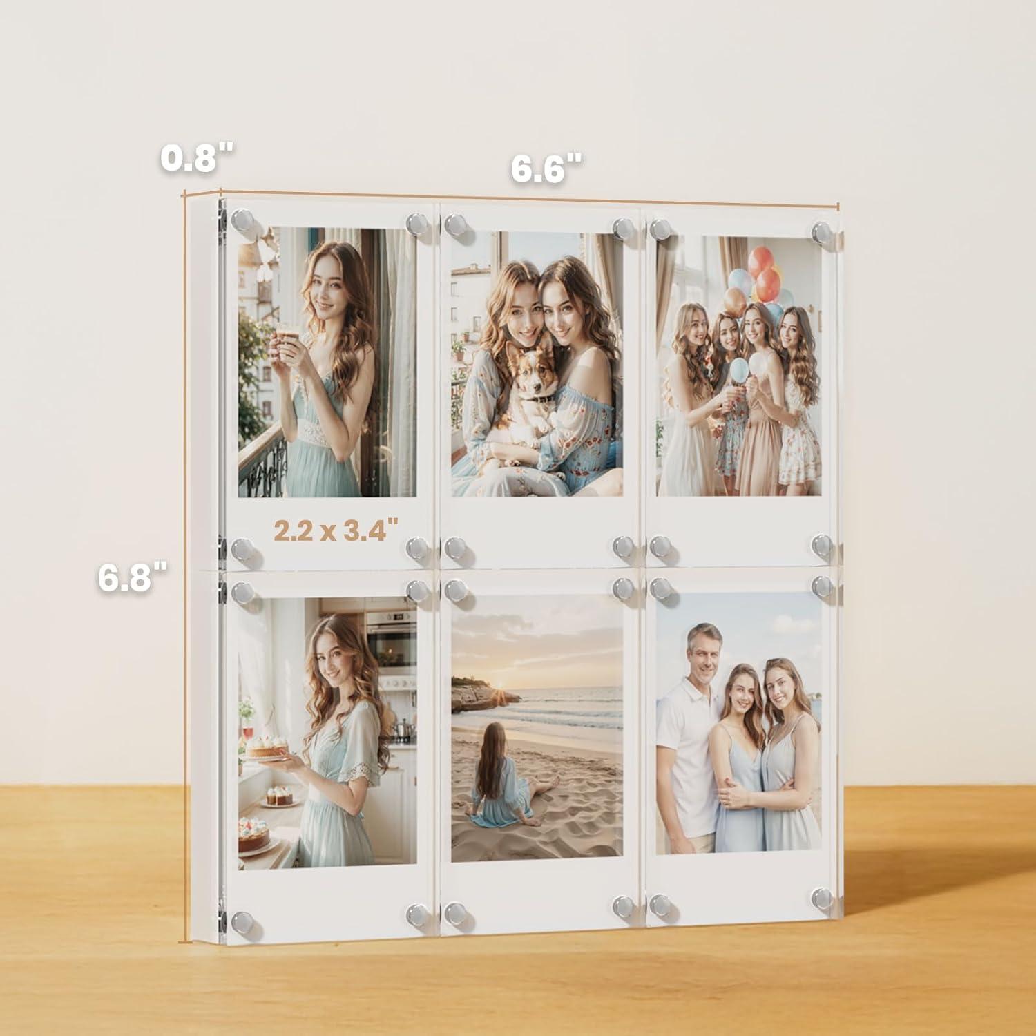 Marco de Foto 2x3" NIUBEE Acrílico Magnético 6 Paquetes