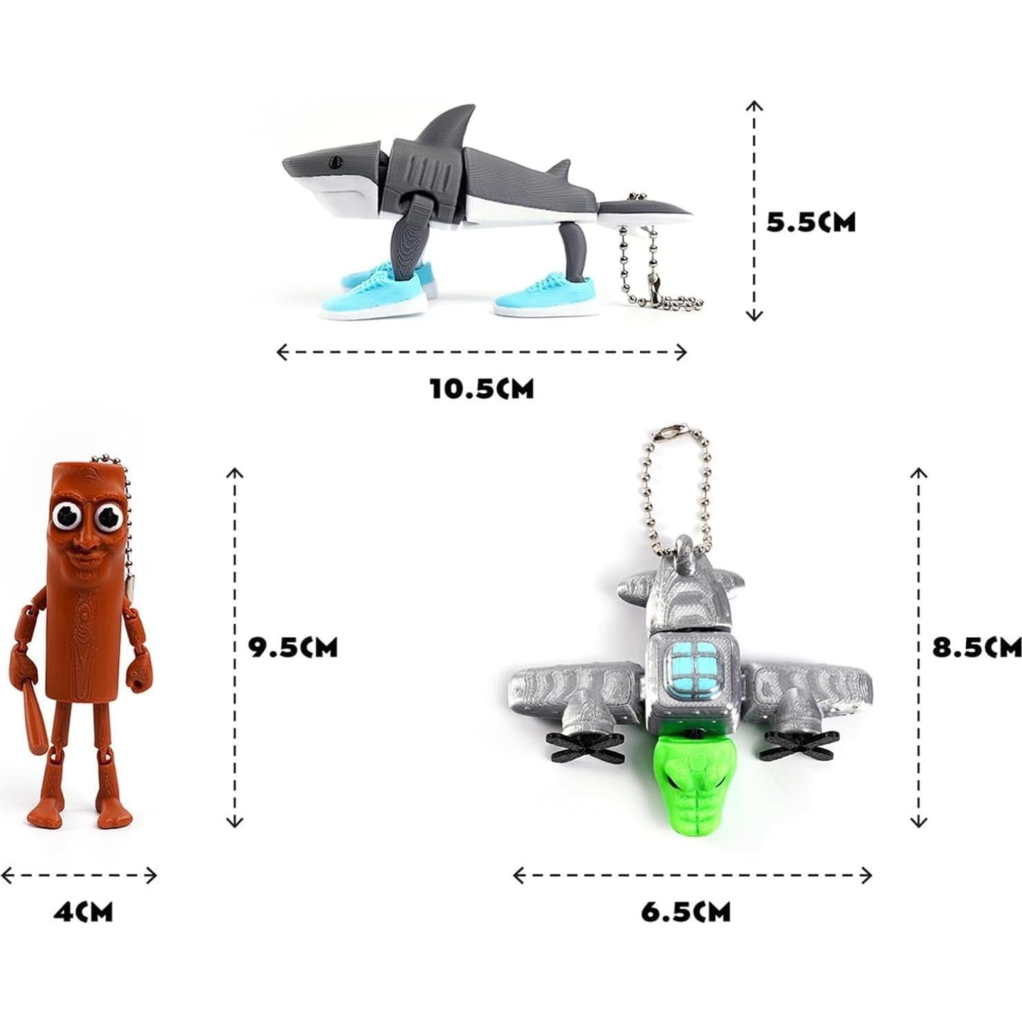 Set de 3 Llavero Figuras Coleccionables Sarcidery