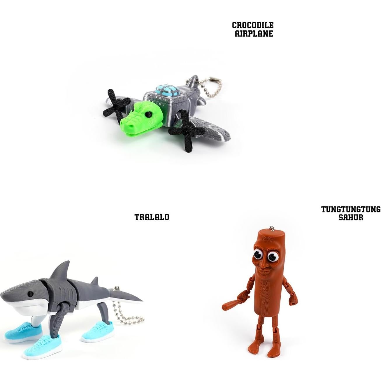 Set de 3 Llavero Figuras Coleccionables Sarcidery