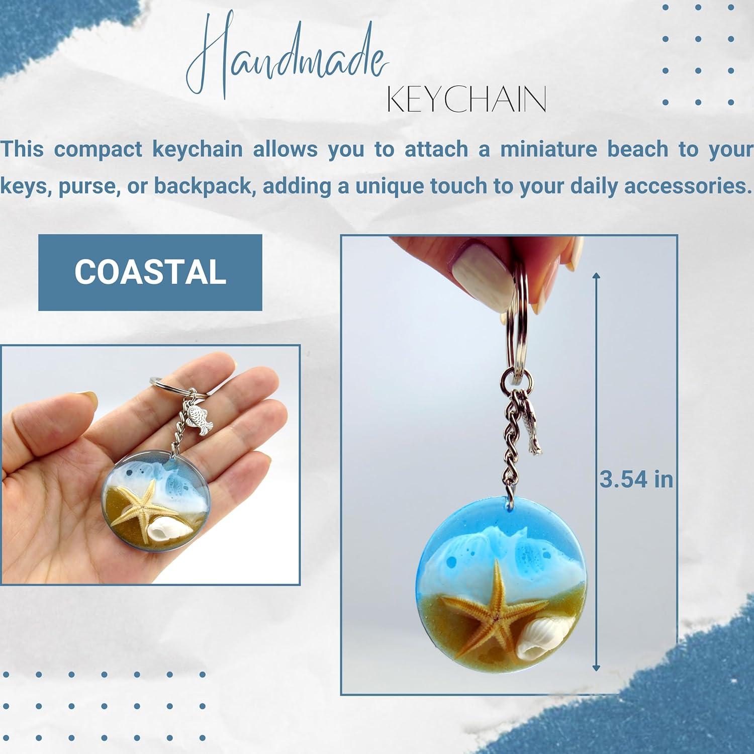 Llave de playa de resina con estrella de mar BAQDOVAVN