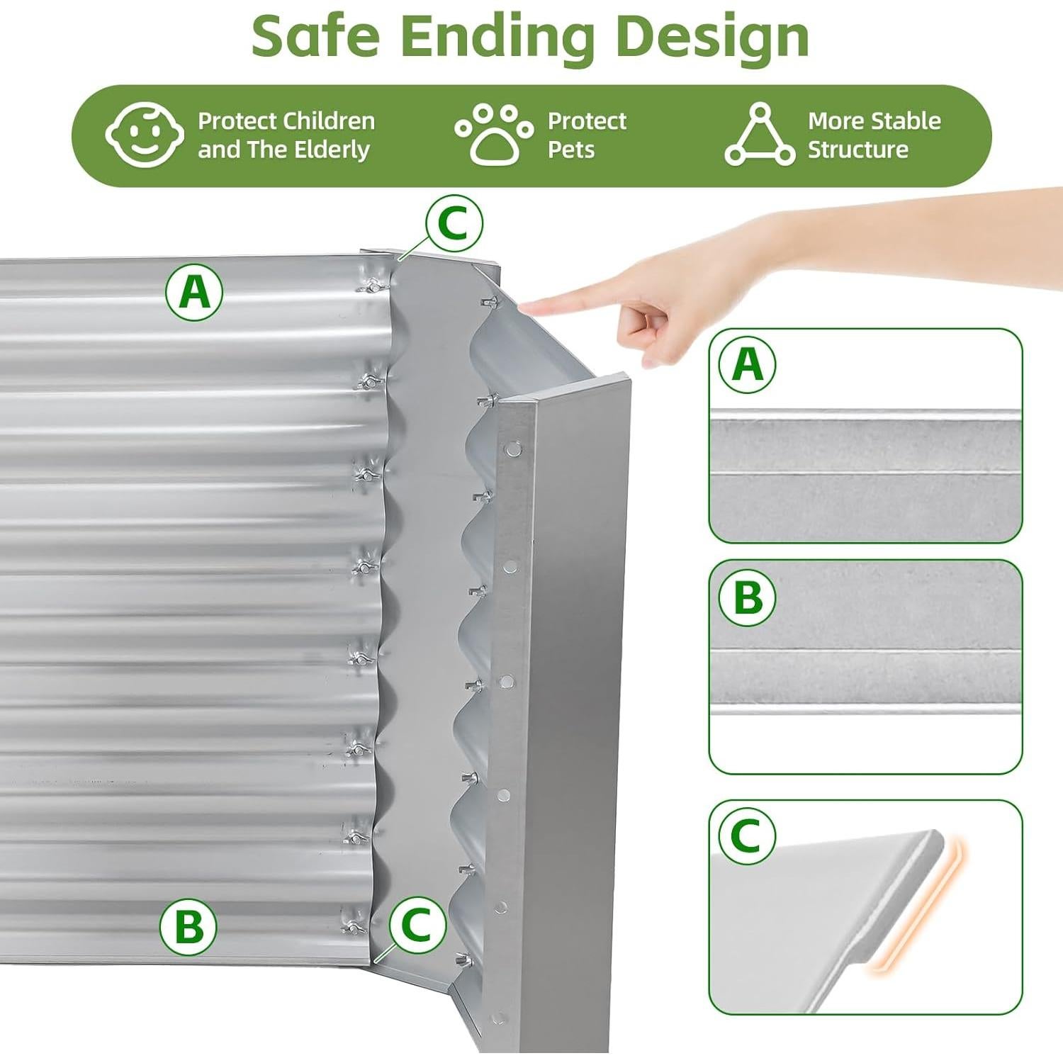 Cama de Jardín Elevada GoCampDirect 1.22x0.61x0.61m Plata