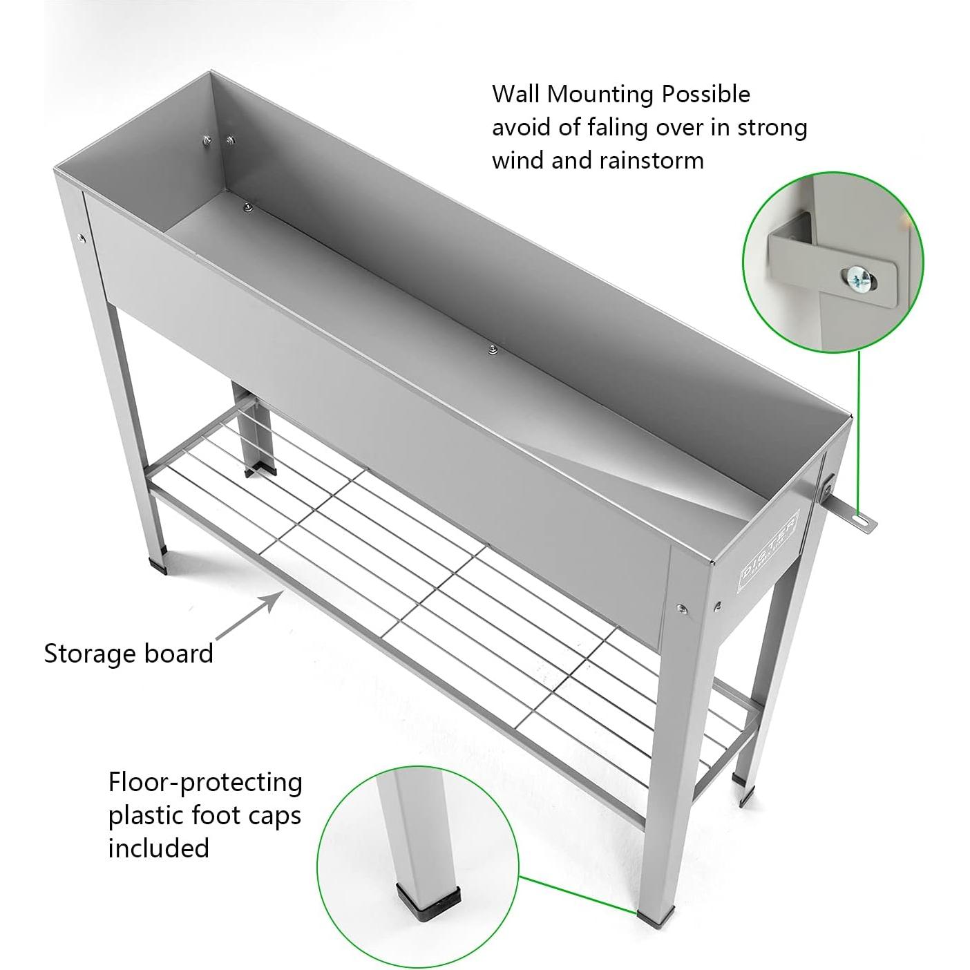 Cama Elevada de Jardín ProGard 101.6 cm Gris Resistente