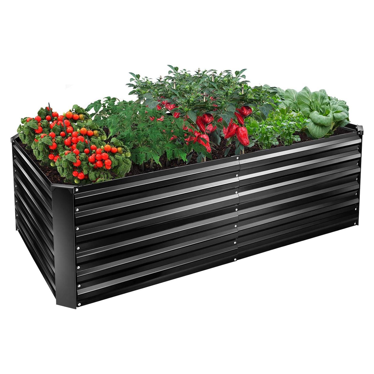 Kit de Cama de Jardín Elevada EDOSTORY 1.83x0.91x0.61m Metal