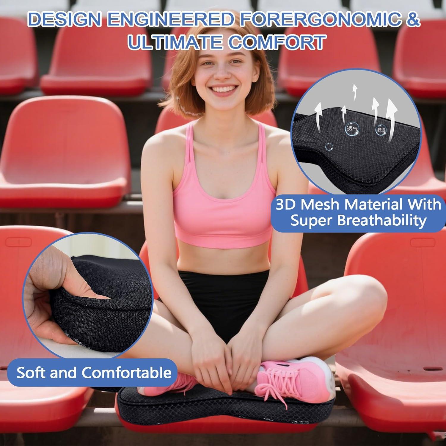 Cojín de Asiento Portátil REEZEIVI 2 Unidades Malla 3D Lavable